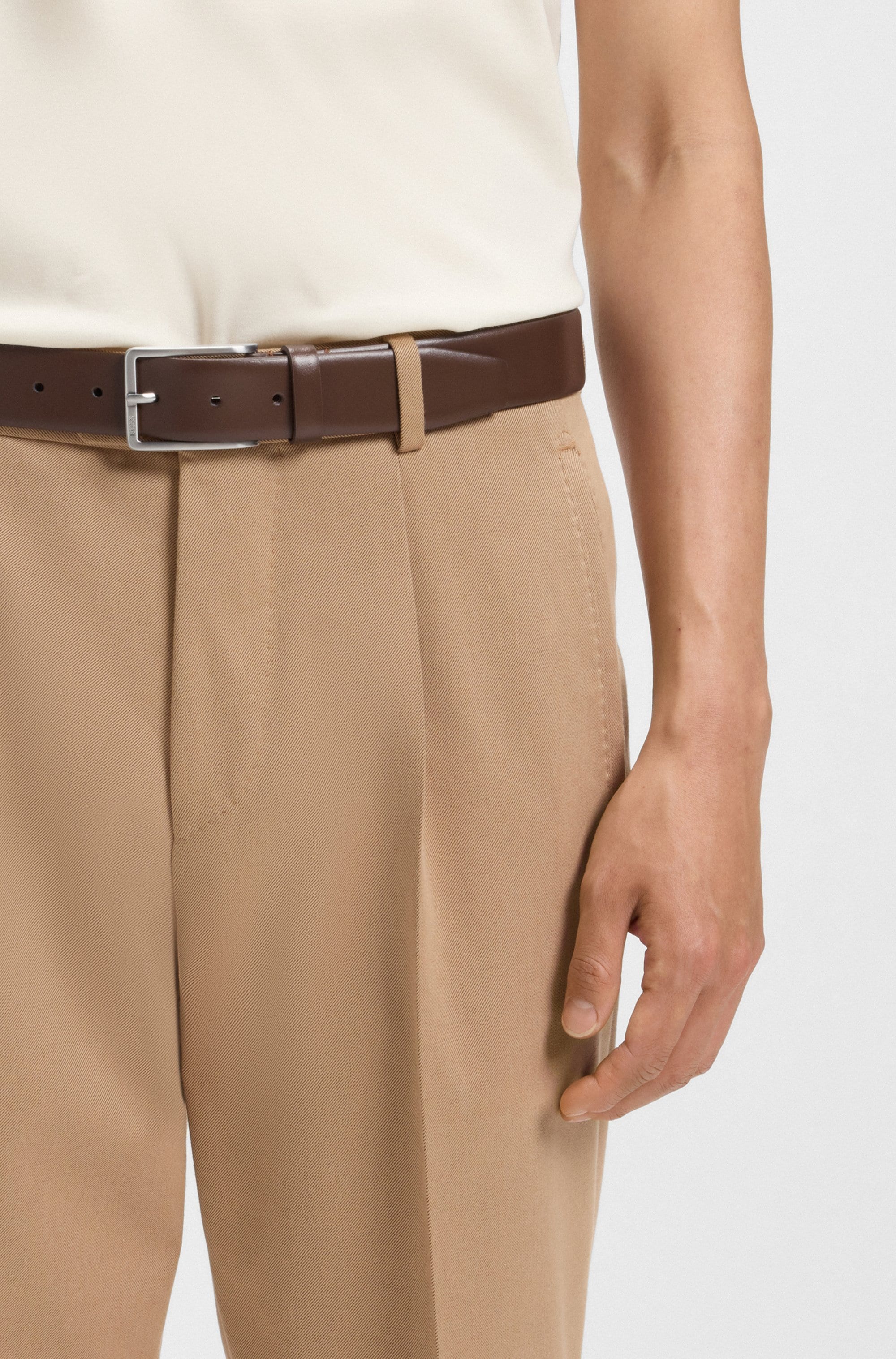 BOSS Ceinture en cuir »Erman-L_Sz35« mit dezenter BOSS-Prägung auf der Schliesse