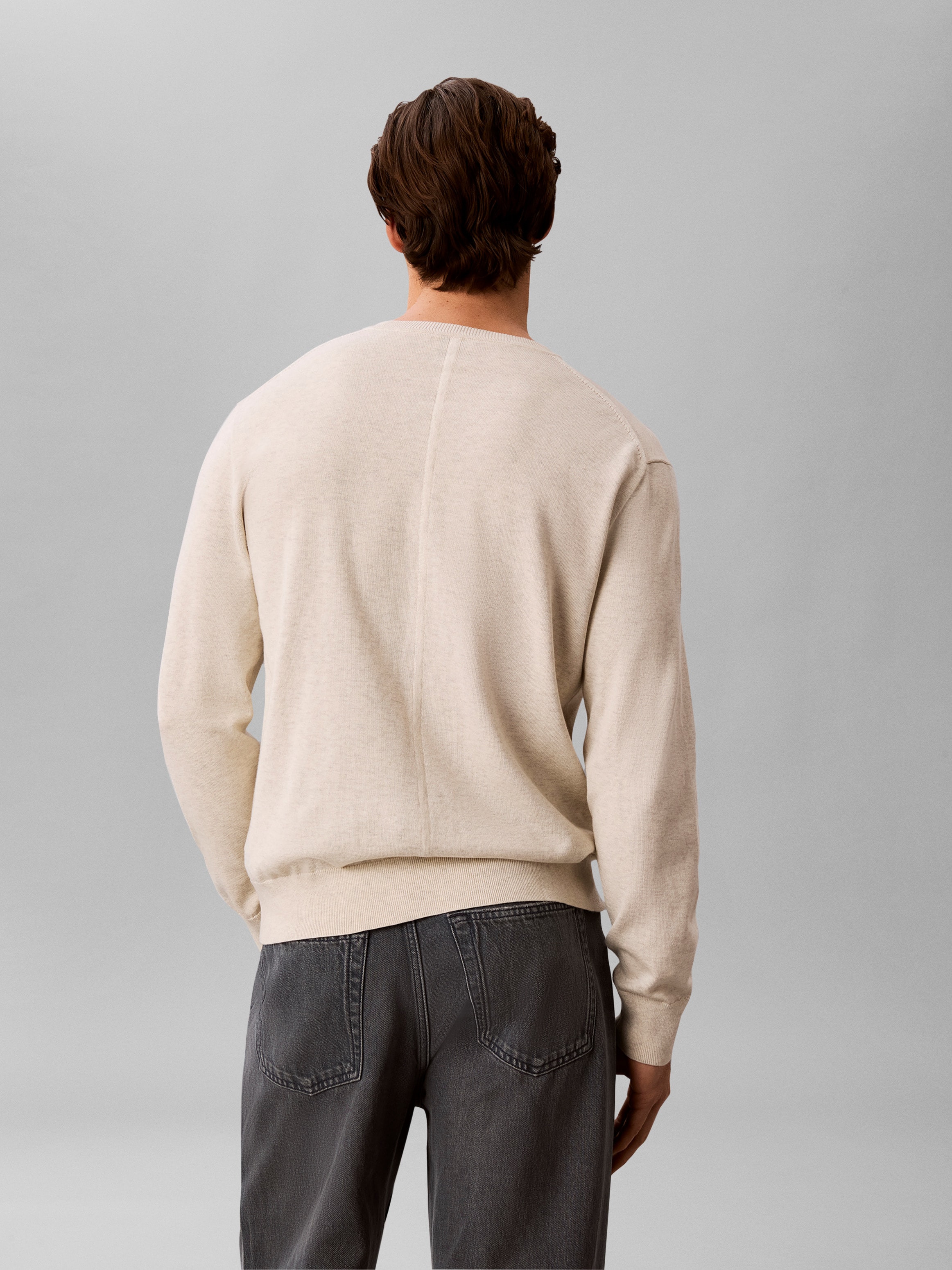 Calvin Klein Pull en tricot »LS SUPIMA COTTON CREW 14GG« avec encolure ronde