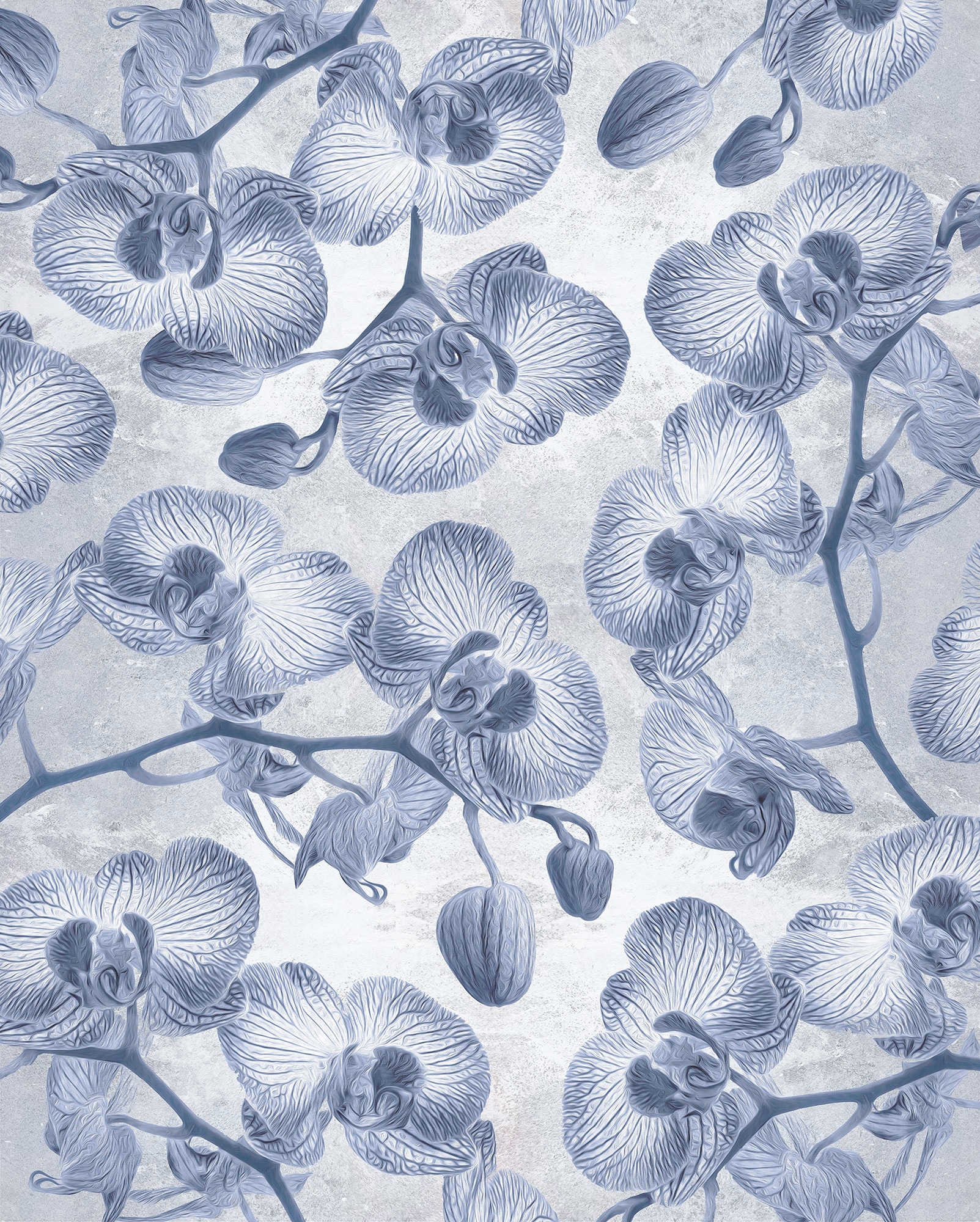 Image of Komar Vliestapete "Digitaldruck Vlies - Orchidée - Grösse 200 x 250 cm" bedruckt glatt Wohnzimmer, Schlafzimmer