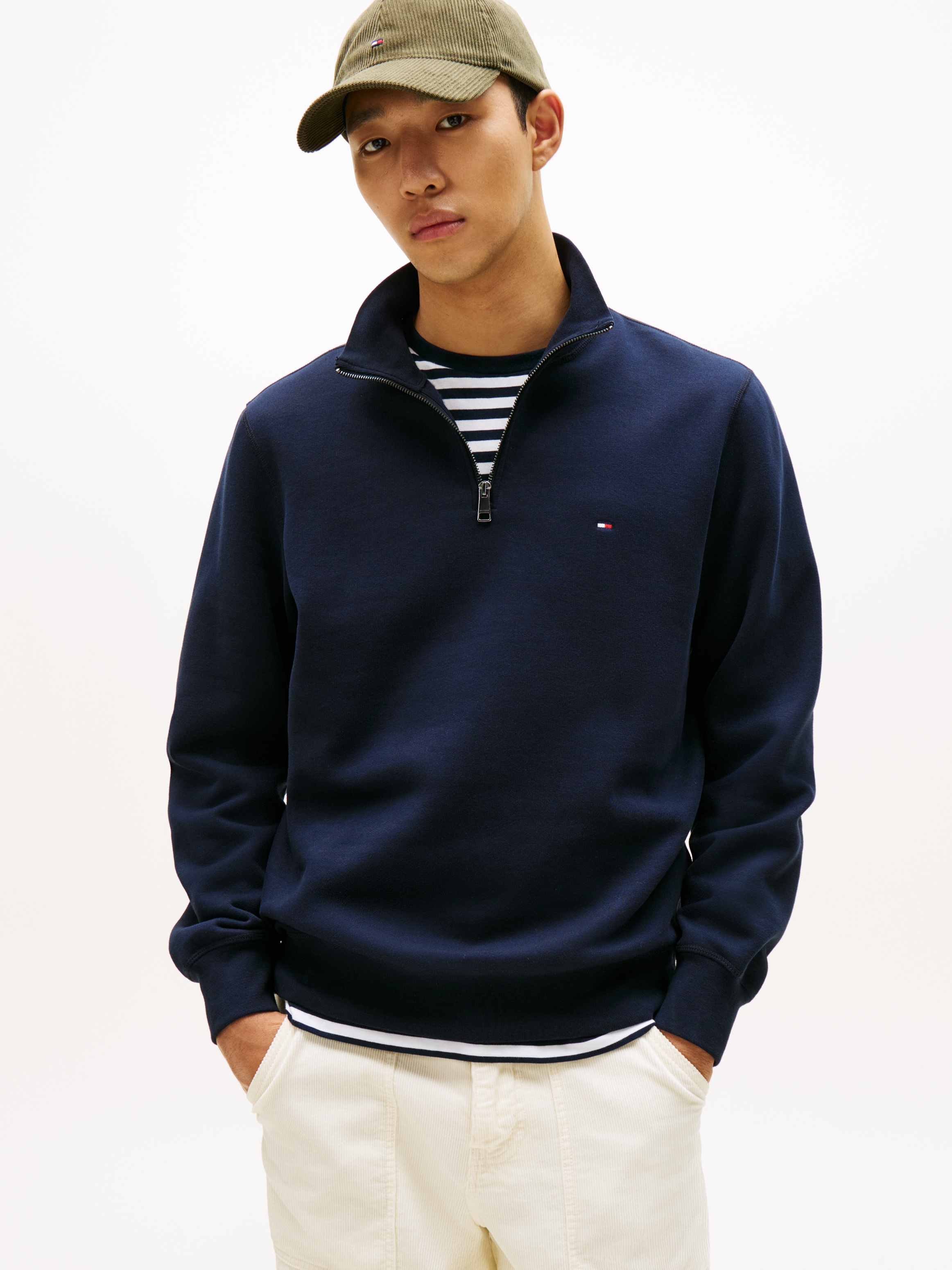 Tommy Hilfiger Sweat-shirt »ESSENTIAL FLEECE 1/4 ZIP«, avec col montant
