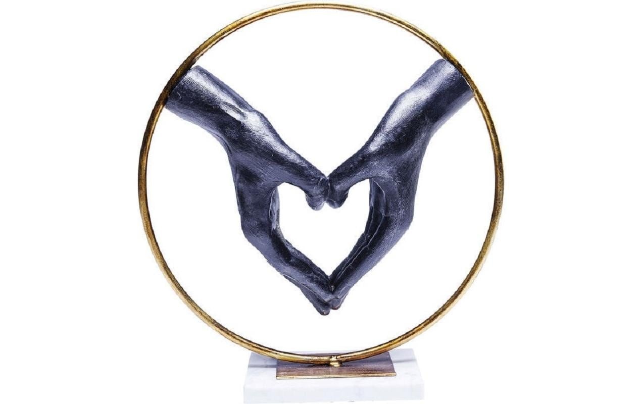 Image of Kare Design Dekofigur "Elements Heart Hand, Polyresin, Marmor"