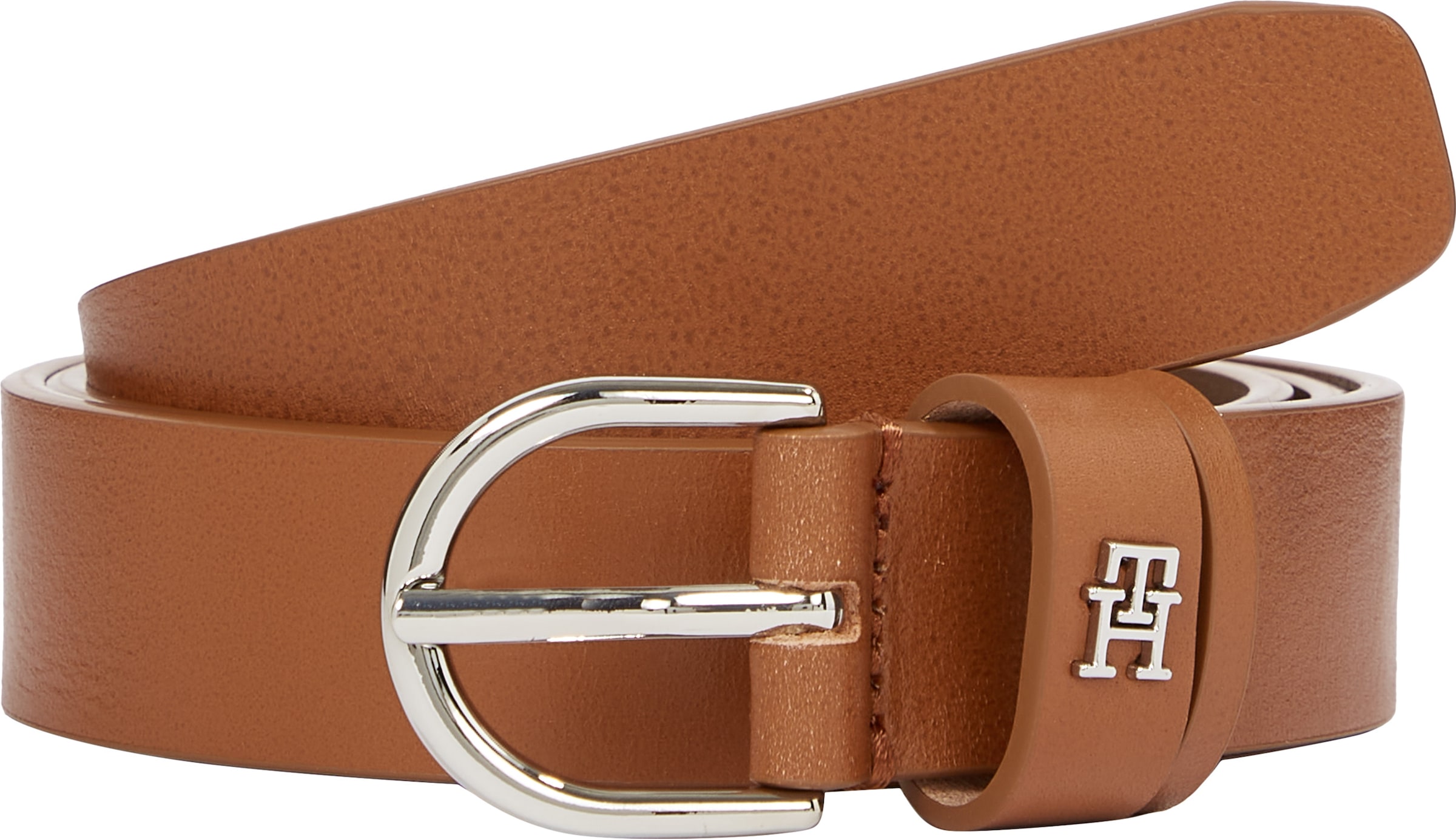 Tommy Hilfiger Ledergürtel »ESSENTIAL EFFORTLESS 2.5 SV«, Einfachdornschliesse, Metallemblem