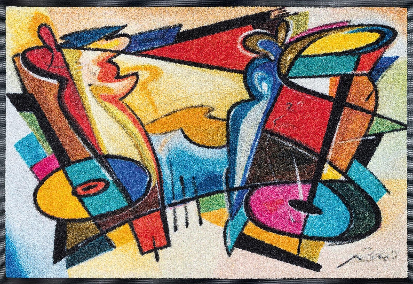 Image of wash+dry by Kleen-Tex Fussmatte »Festival Mood«, rechteckig, 7 mm Höhe, Schmutzfangmatte, rutschhemmend, waschbar bei Ackermann Versand Schweiz