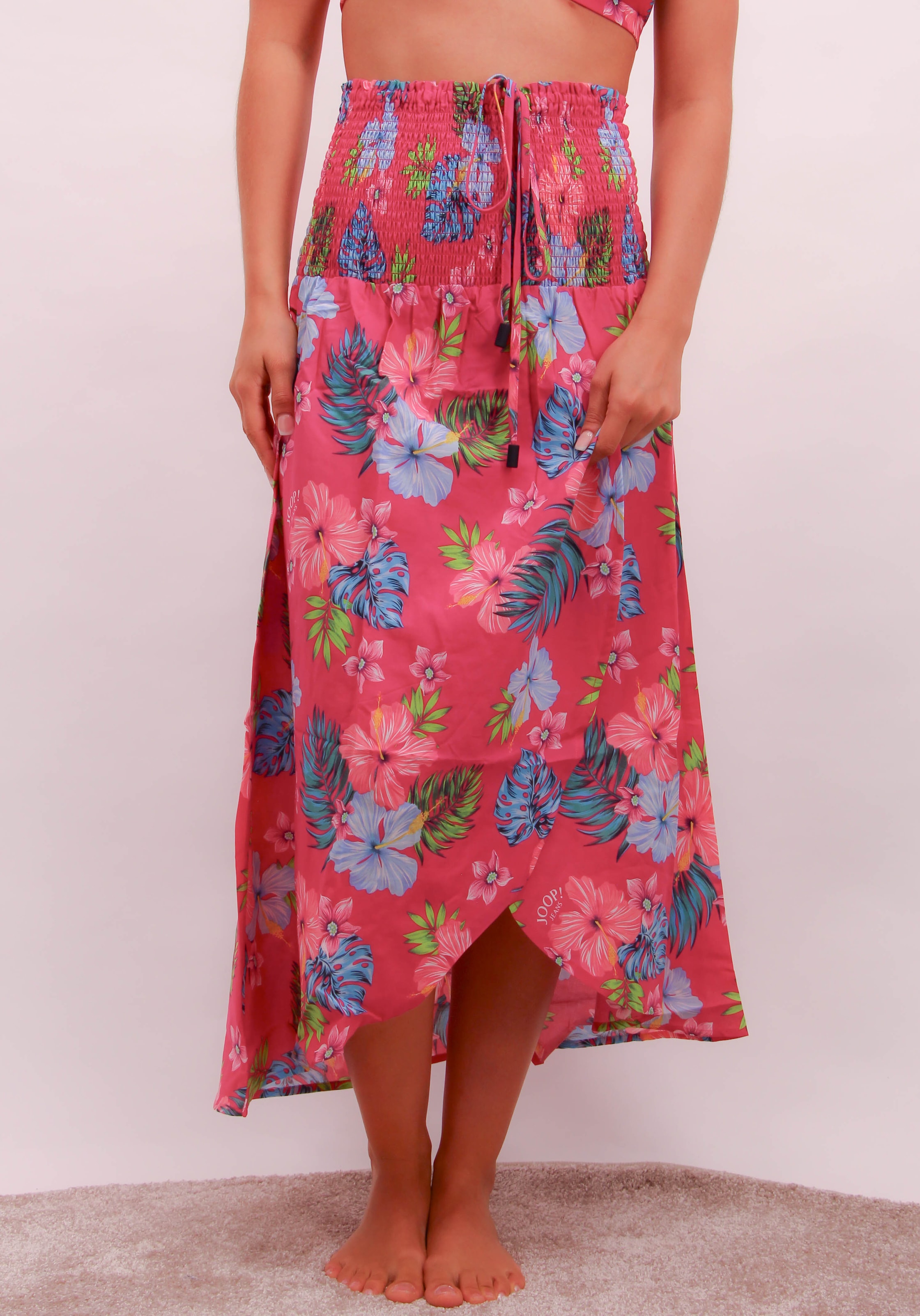 JOOP! Jeans Strandkleid »JEANS!
HIBISCUS«, floraler Print, Logo-Details