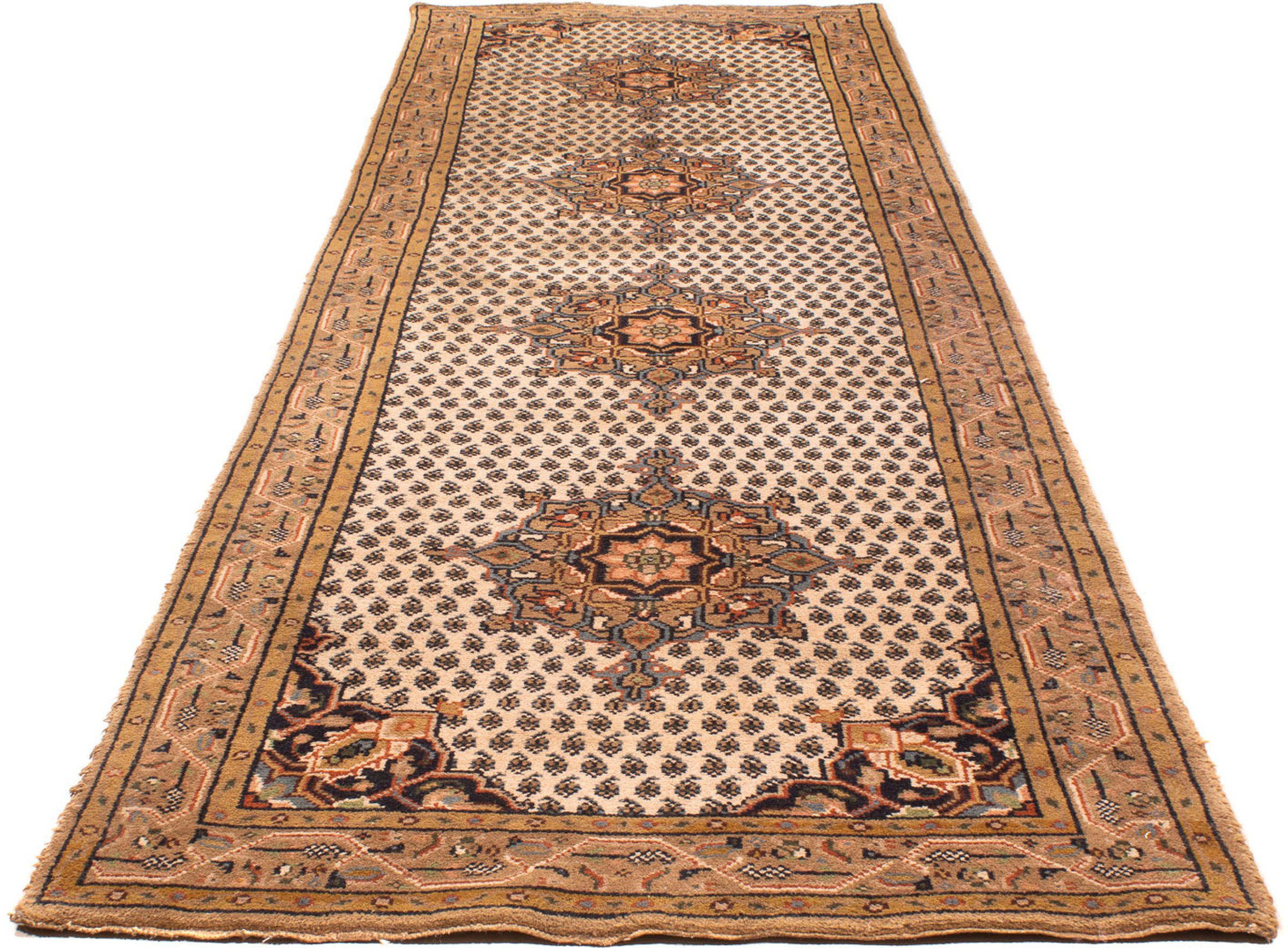 Image of morgenland Orientteppich »Orient - Bidjar - Indus - 341 x 108 cm - beige«, rechteckig, 15 mm Höhe, Wohnzimmer, Handgeknüpft, Einzelstück mit Zertifikat bei Ackermann Versand Schweiz
