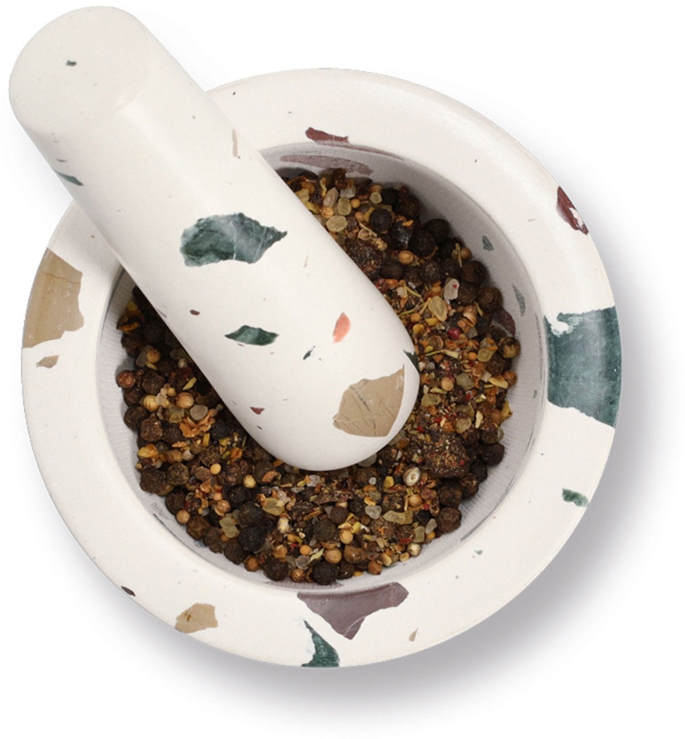 Zeller Present Mörser »& Stössel-Set, "Terrazzo"« Natur-Granit, 1,7 kg, 240 ml