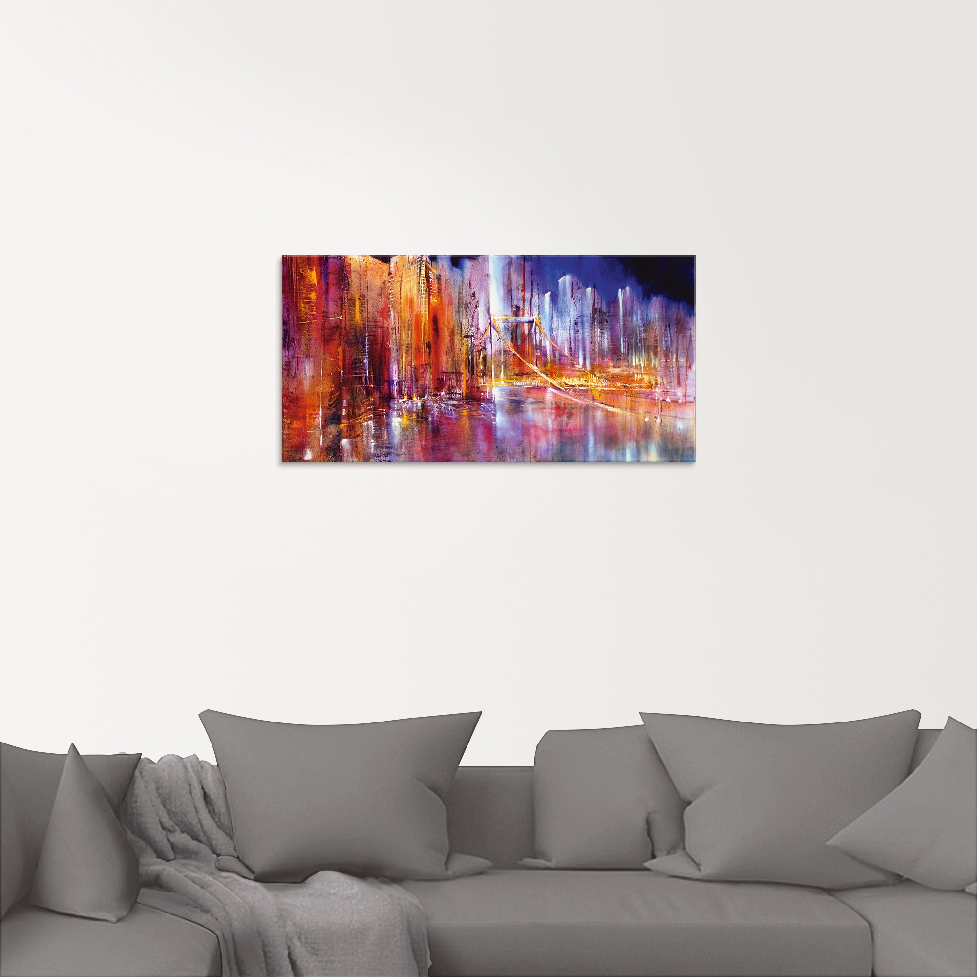 Artland Glasbild »Stadtansicht II« Brücken 1 Stk. tlg. in verschiedenen Grössen