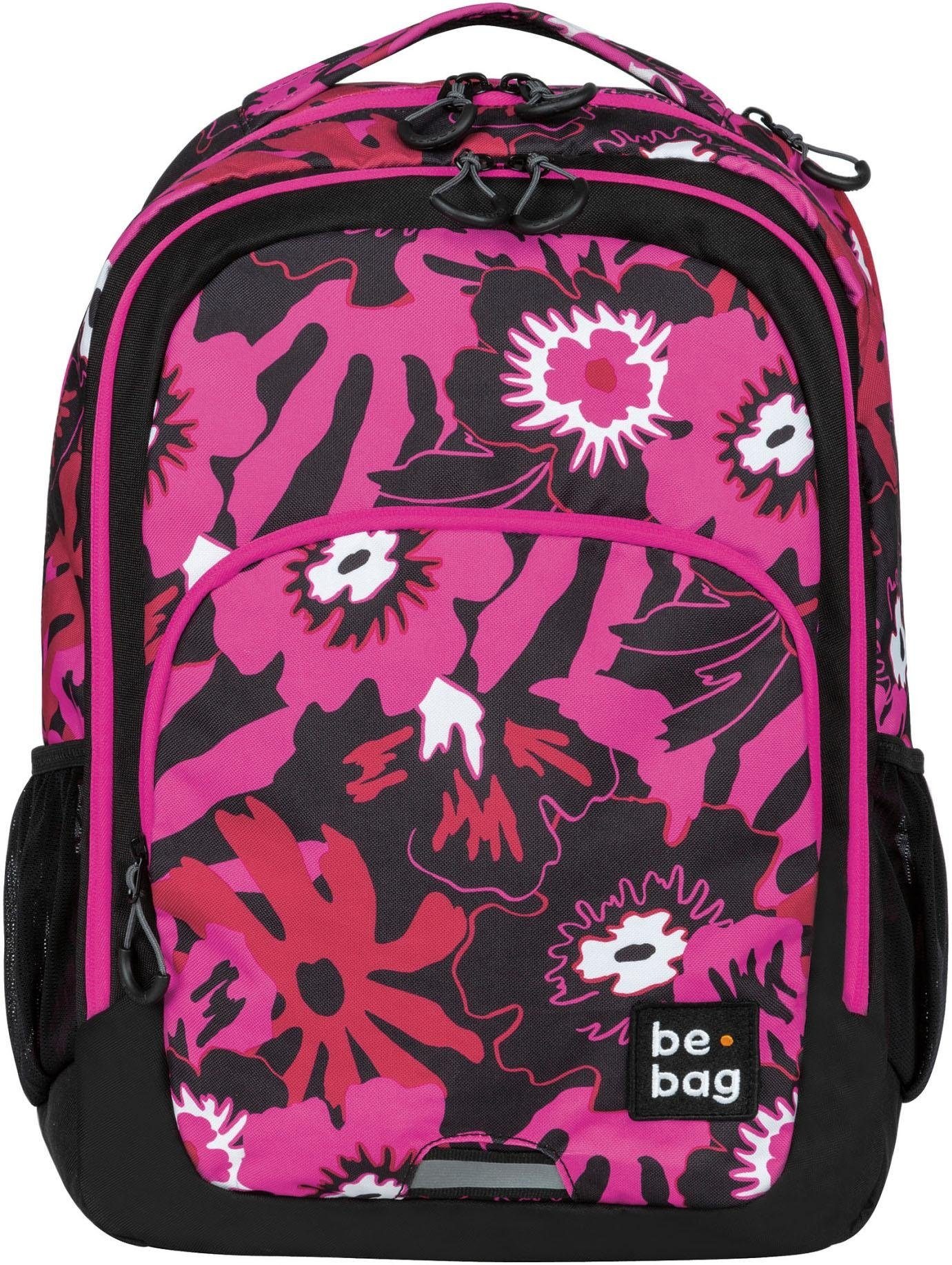 Image of Herlitz Schulrucksack »be.bag be.ready, pink summer«, Reflektionsnähte-reflektierende Streifen auf den Schultergurten bei Ackermann Versand Schweiz