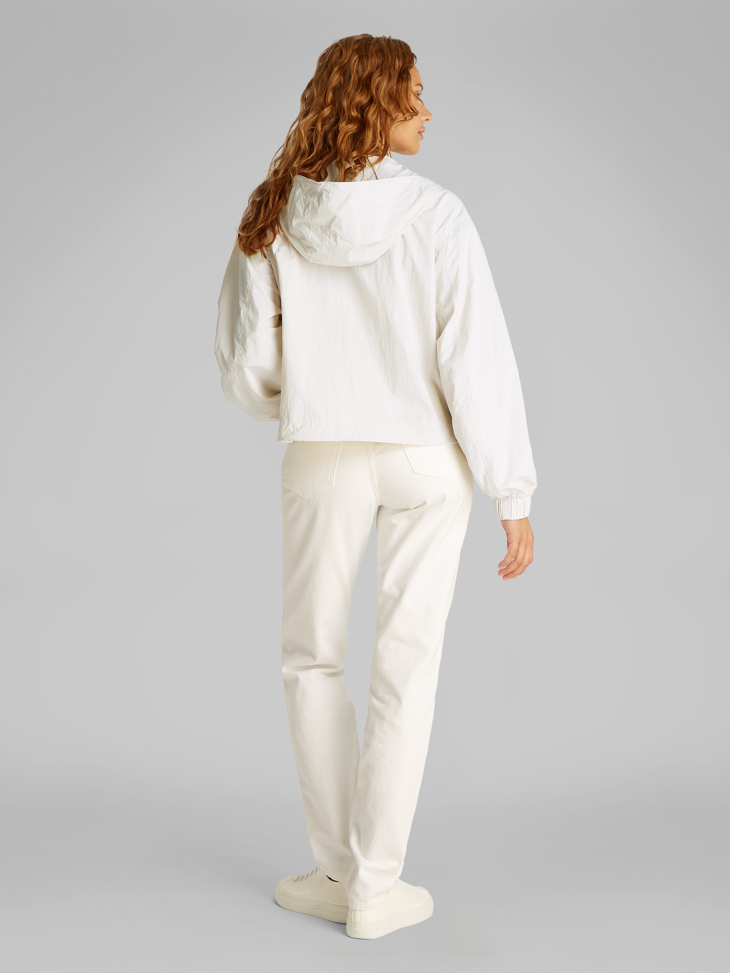 Calvin Klein Jeans Windbreaker »COTTON NYLON WINDBREAKER JACKET«, mit Kapuze, mit Logodruck