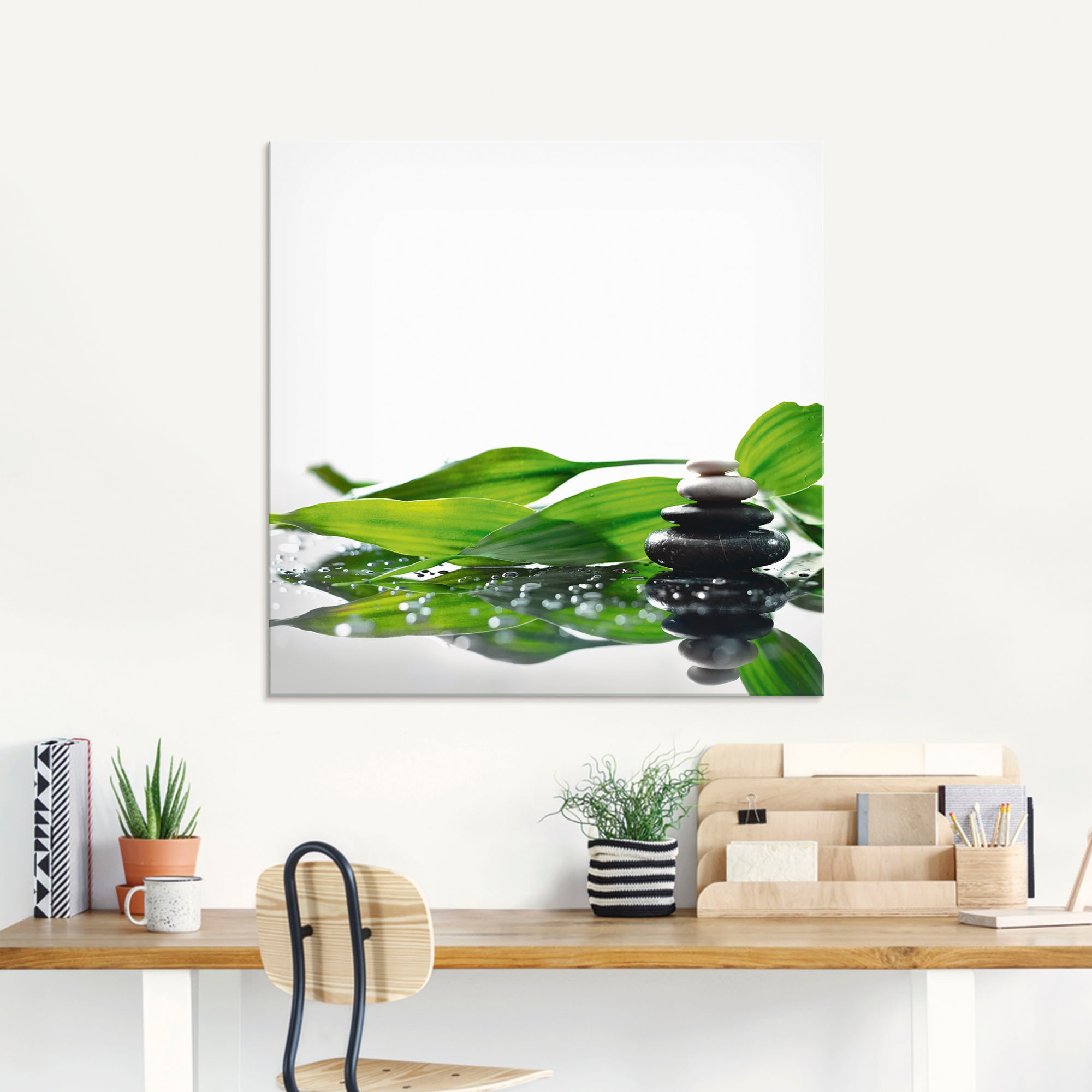 Artland Glasbild »Spa mit Steinen und Bambus«, Zen, (1 St.), in verschiedenen Grössen