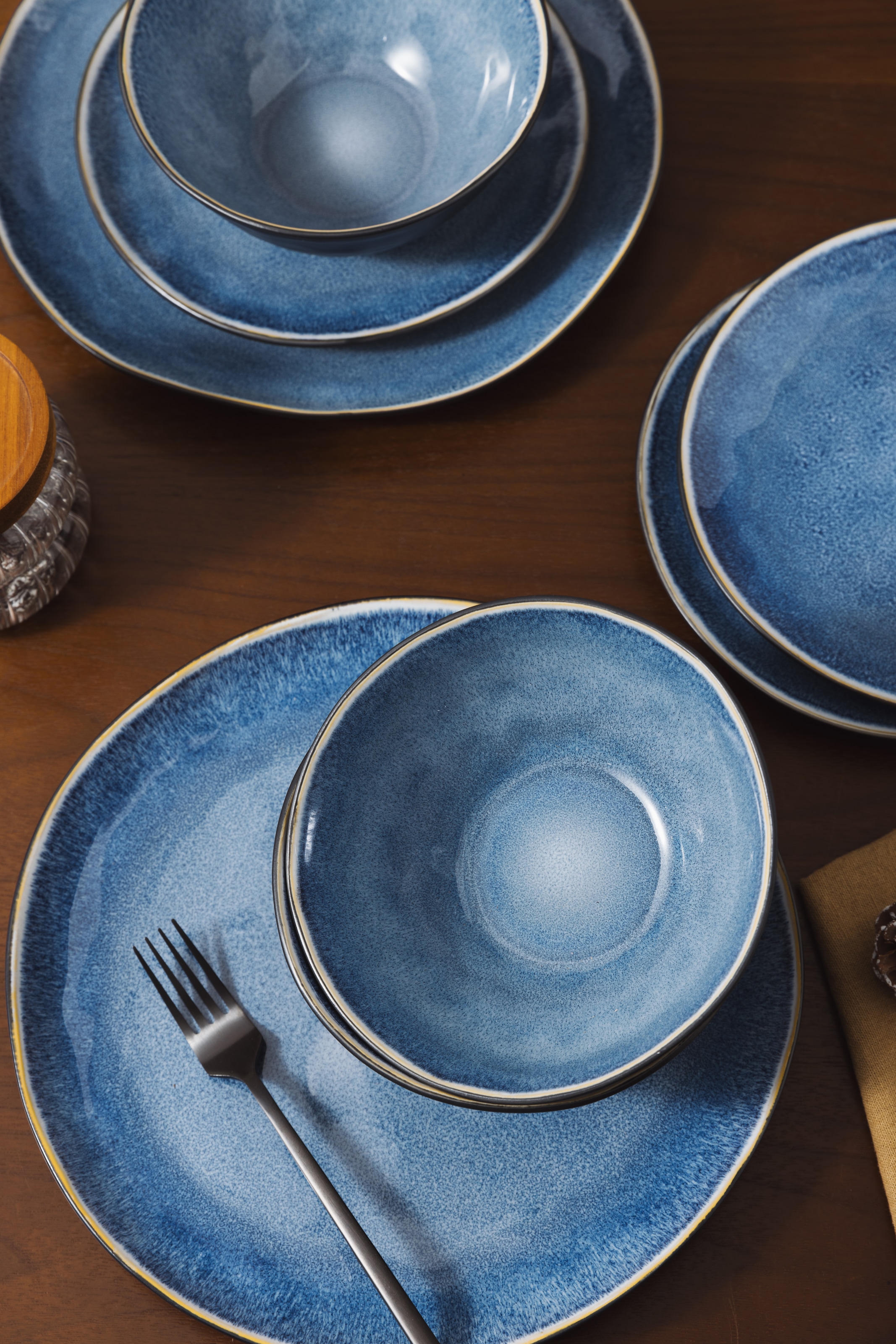 GOODproduct Tafelservice »Teller Set, Service Allden« Teller Set, jedes Stück ein Unikat, 12 Teile, für 4 Personen