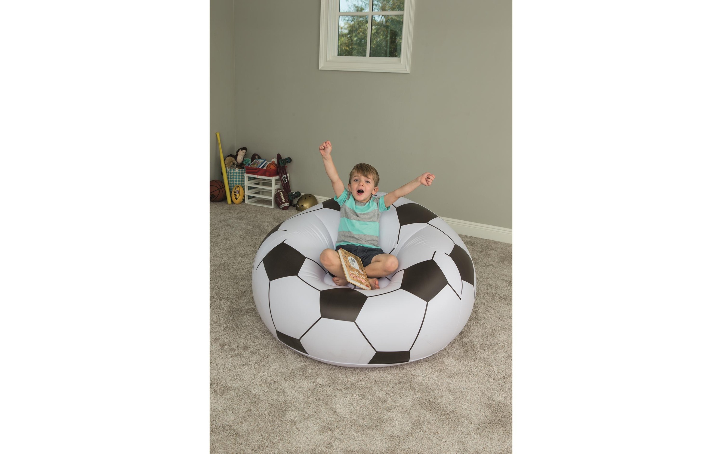 Bestway Luftsessel »Up, In und Over Fussball, 114 x 112 cm«