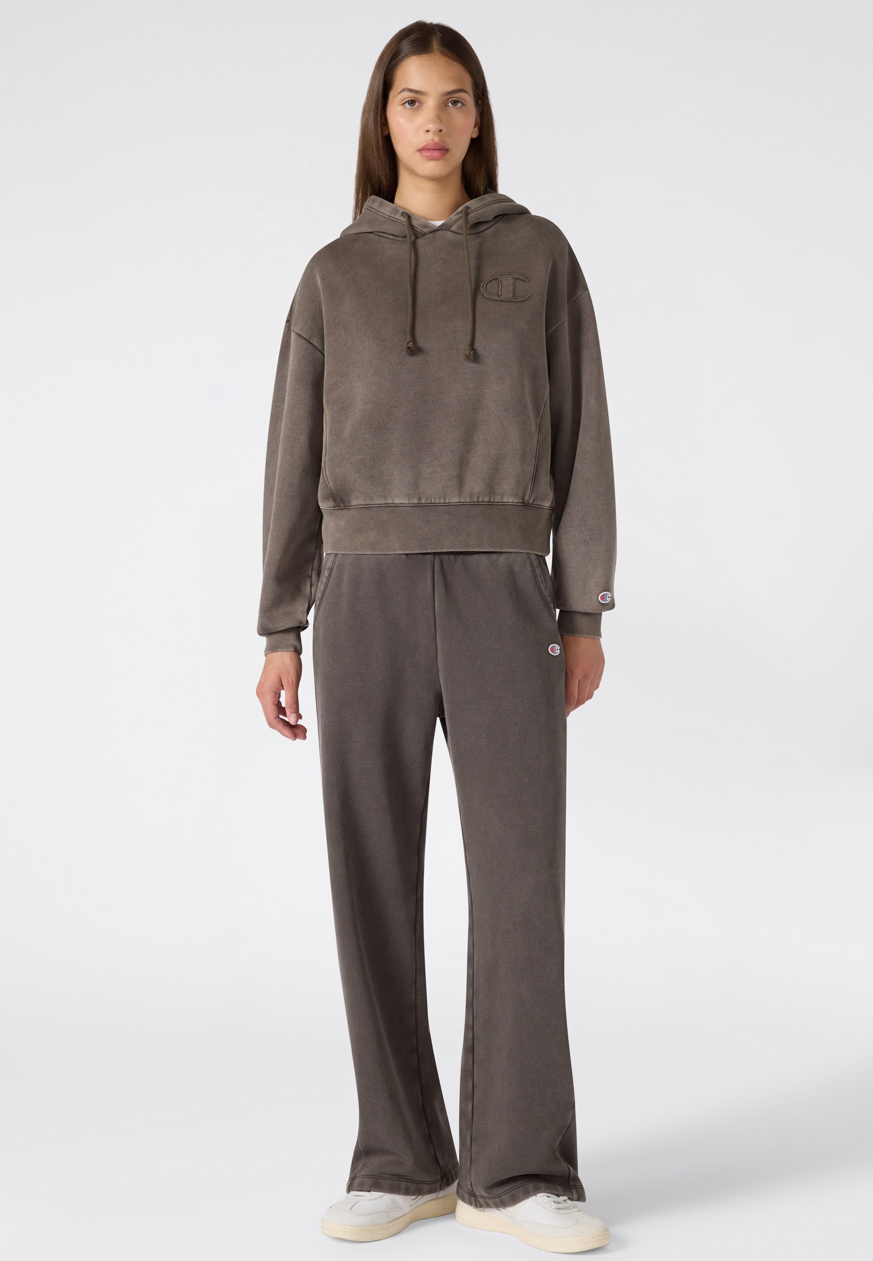 Champion Sweat à capuche »SPORTWEAR HOODIE Loose Fit Washed«, avec aspect délavé, coupe ample, en coton et polyester
