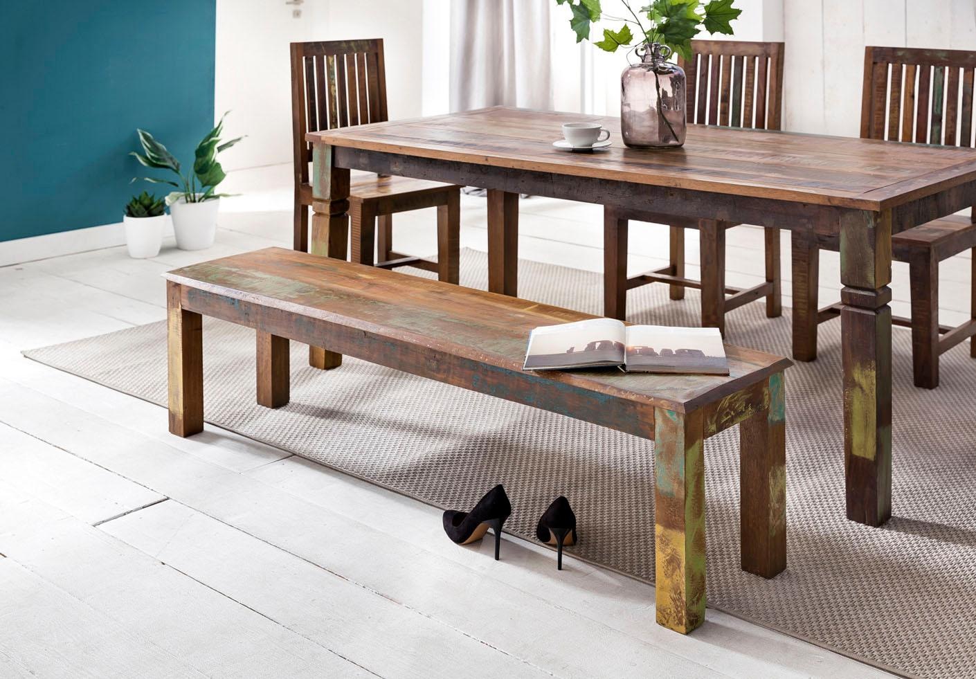 Image of Home affaire Esstisch »Kalkutta«, Massivholz im Shabby Design bei Ackermann Versand Schweiz