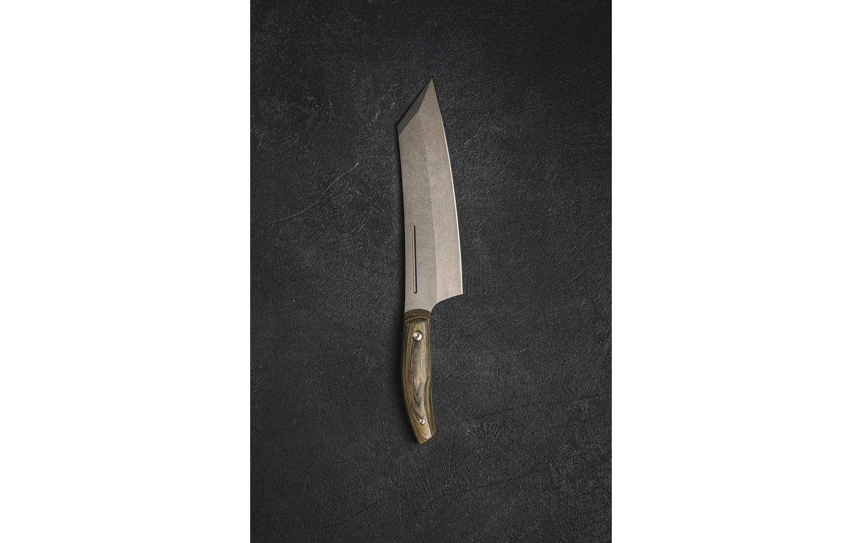 Kochmesser »Messermeister Carbon Bunka 20 cm, Braun/Grau«, (1 tlg.)