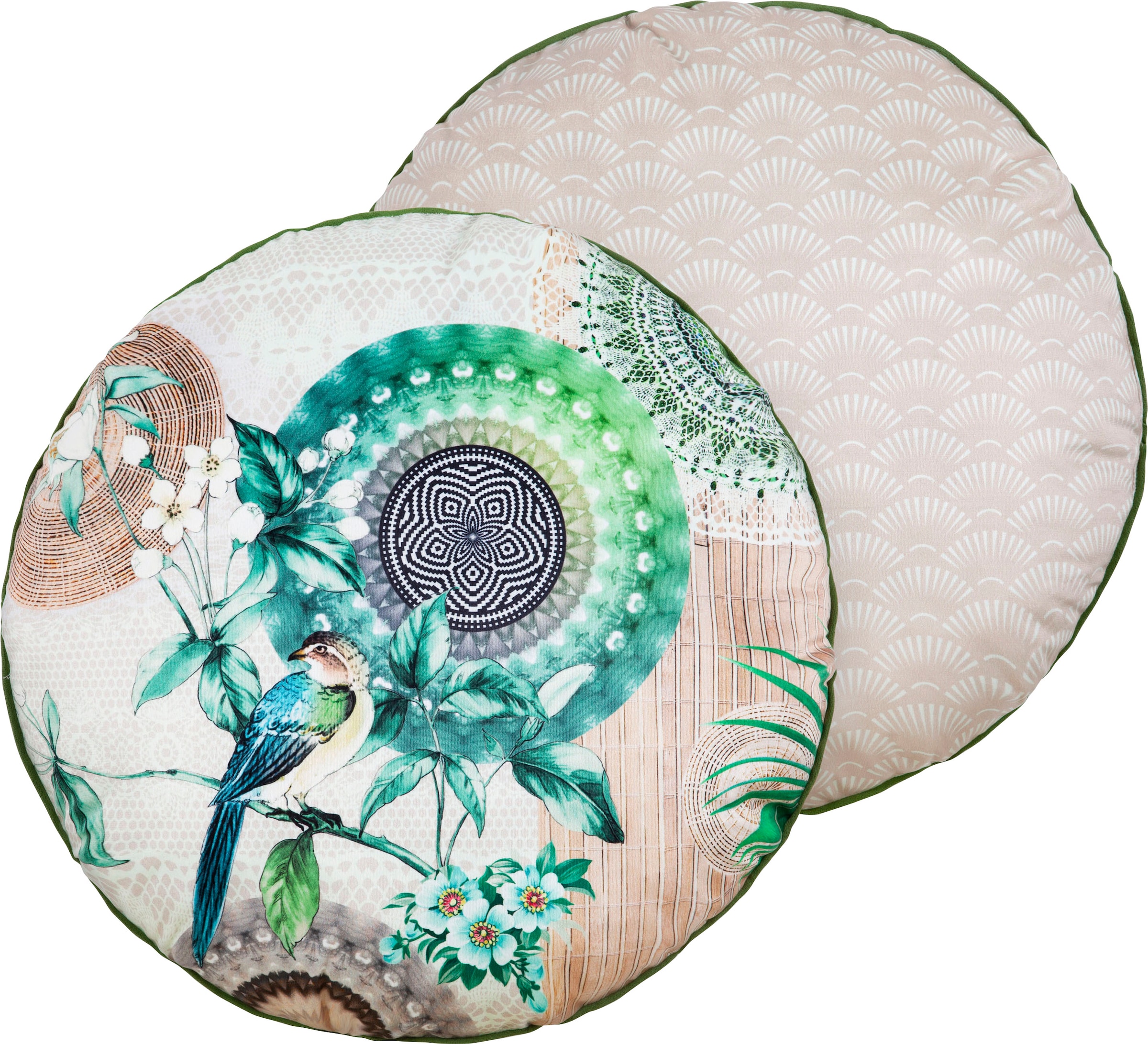Image of hip Dekokissen »Tonrar«, (1 St., 1 55 cm rund Dekokissen - Mit biese), Mandala bei Ackermann Versand Schweiz