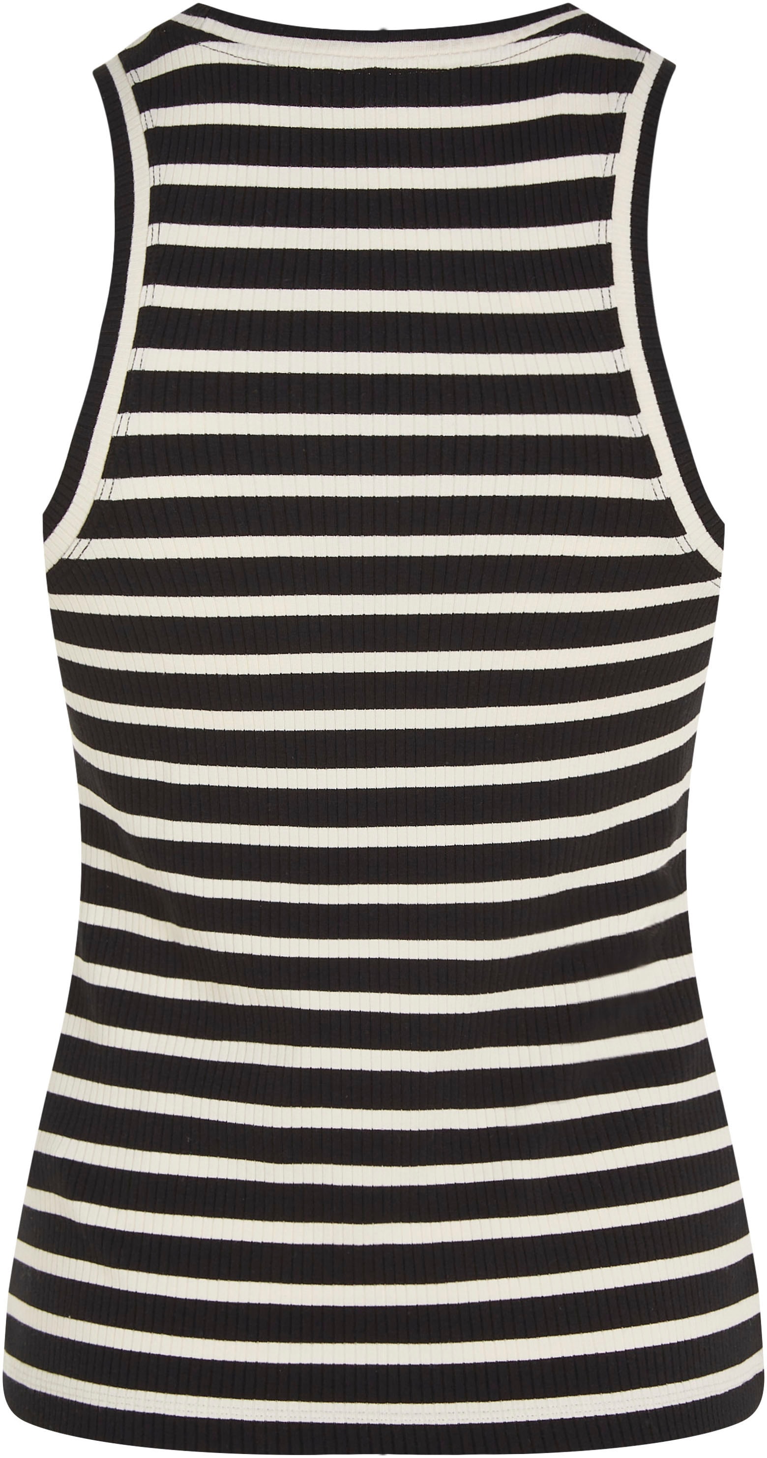 Tommy Hilfiger Tanktop »SLIM 5X2 RIB STRIPE TANK NS«, mit Logostickerei