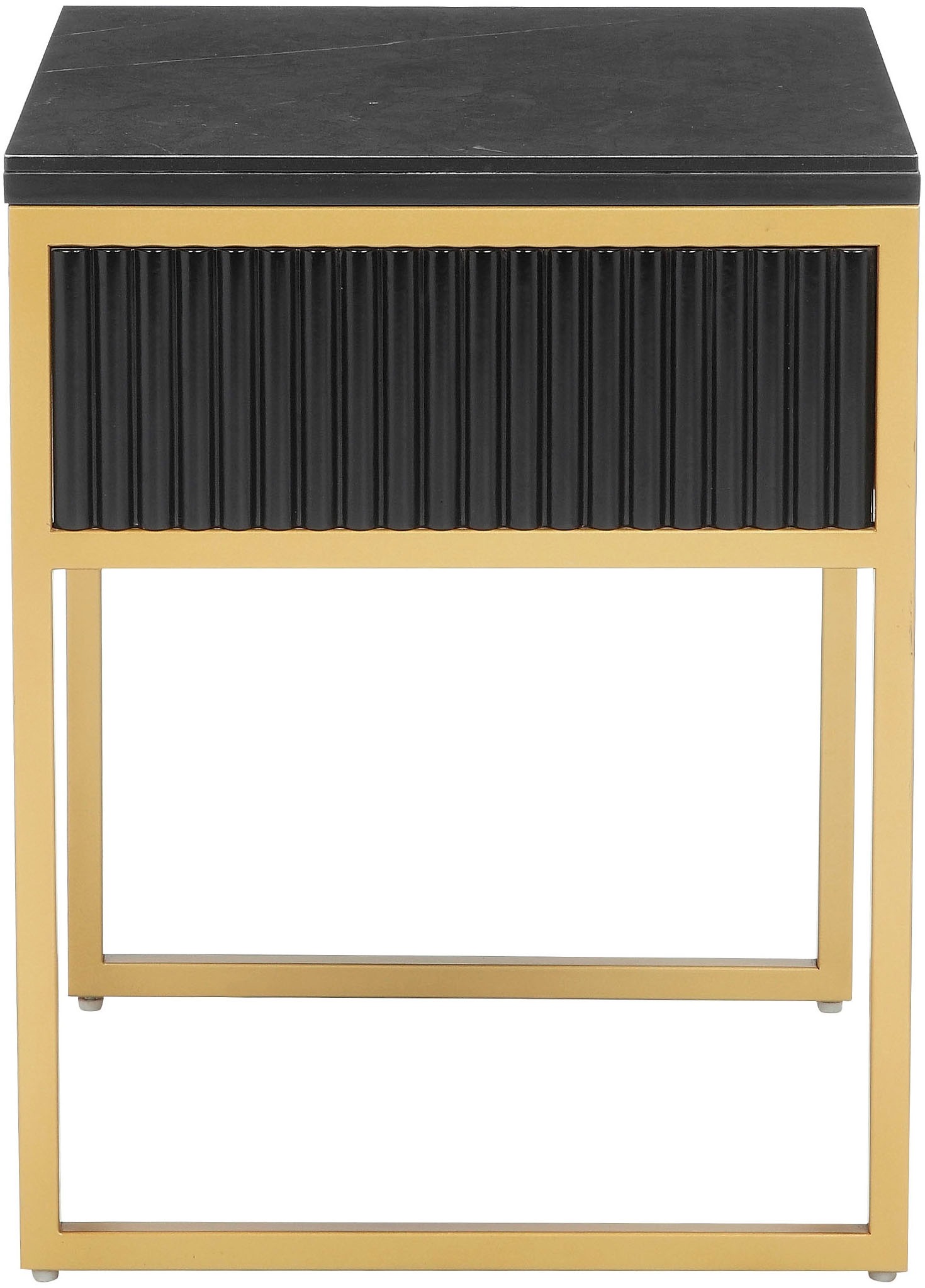 Leonique Beistelltisch »Fleuriss« Keramikplatte, goldene Beine, FSC-zertifiziertes Holz, Breite 50 cm