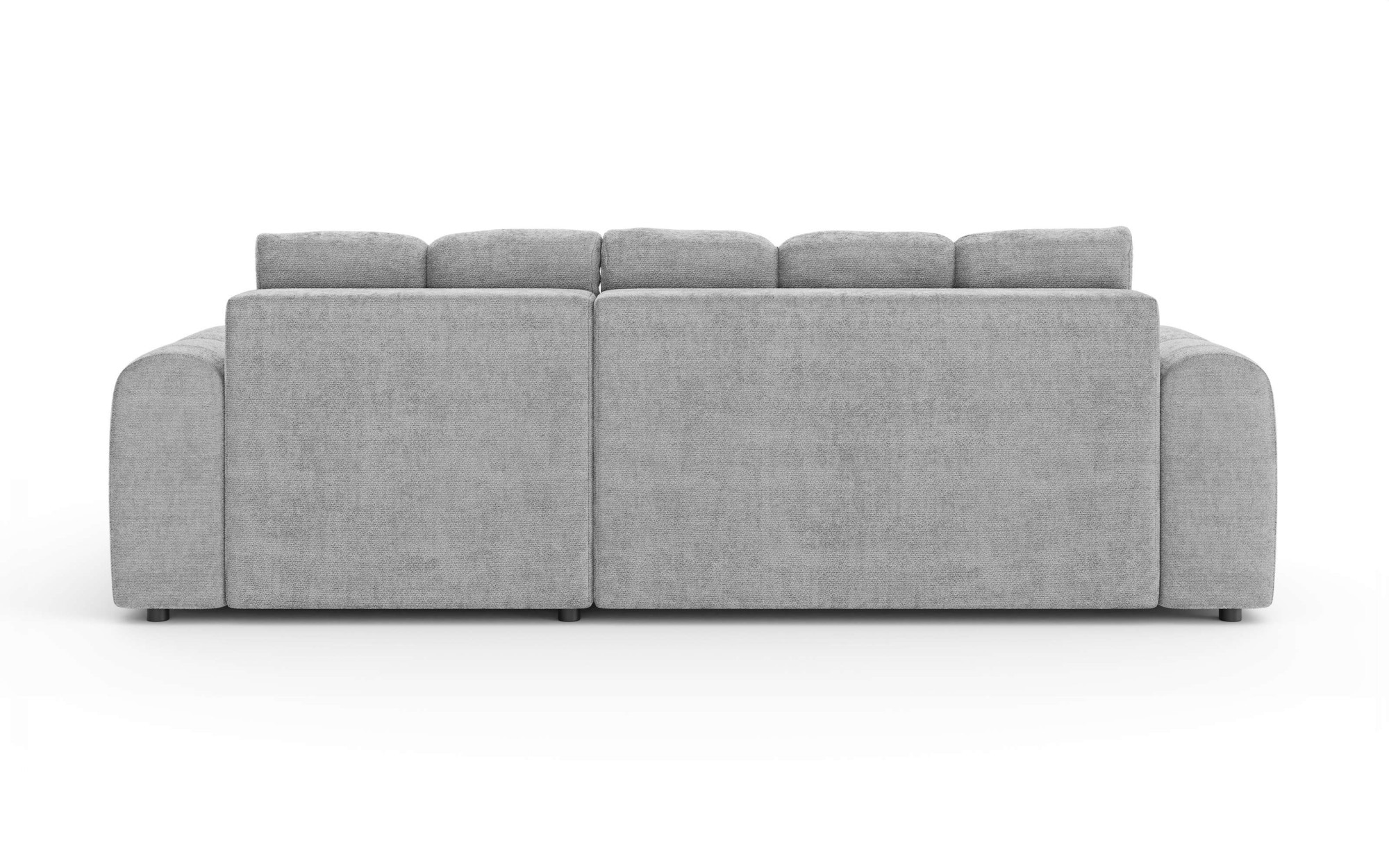GOODproduct Ecksofa »FINNOX Schlafsofa, Bettkasten, komfortables Sitzgefühl, Breite 255cm« Liegefläche 130x200cm, inklusive Rückenkissen, moderne Steppung