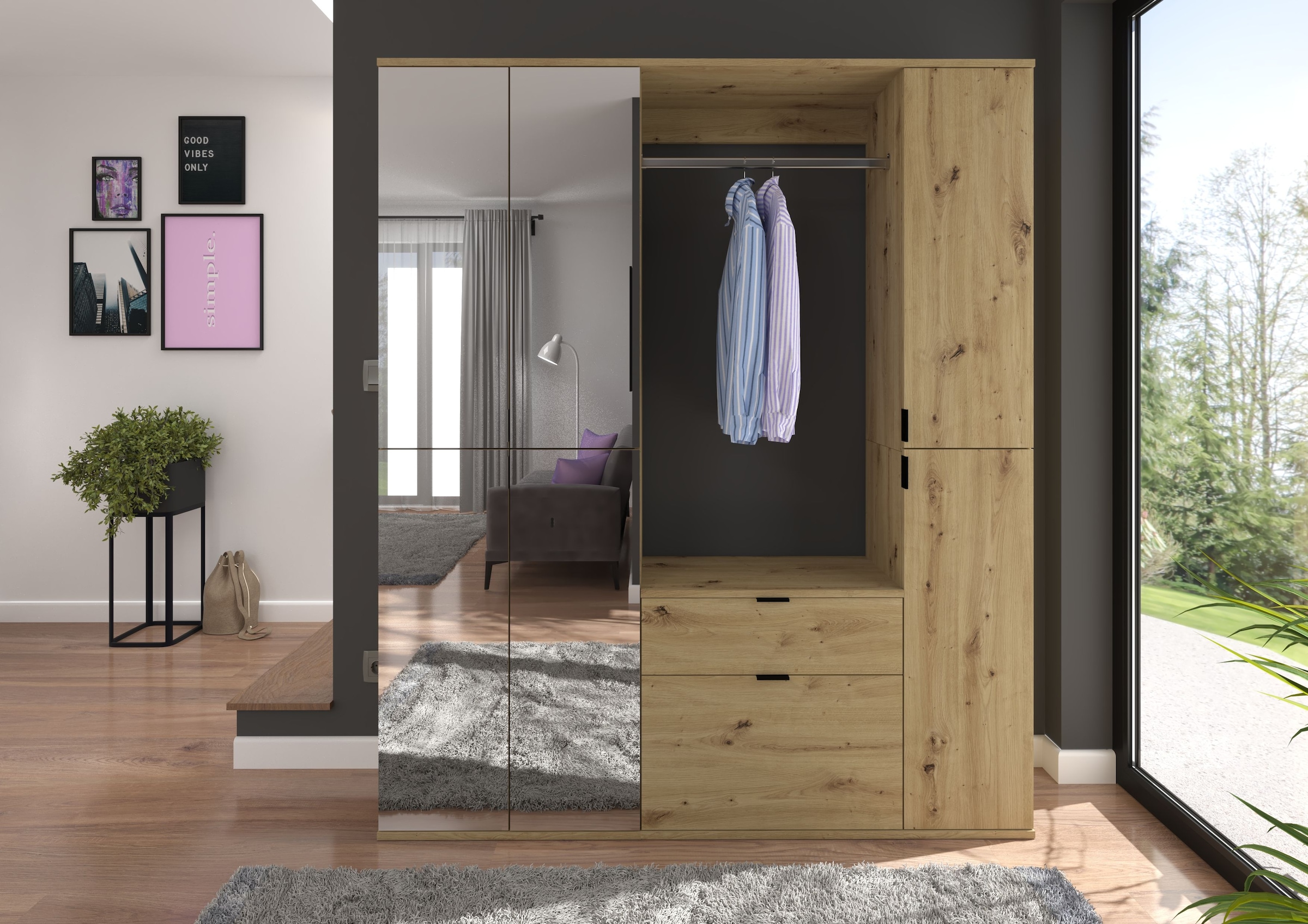 INOSIGN Ensemble de vestiaires »Trondheim, Breite 152 cm, 5-teilig, bestehend aus:« Set, 4 cuis tlg.