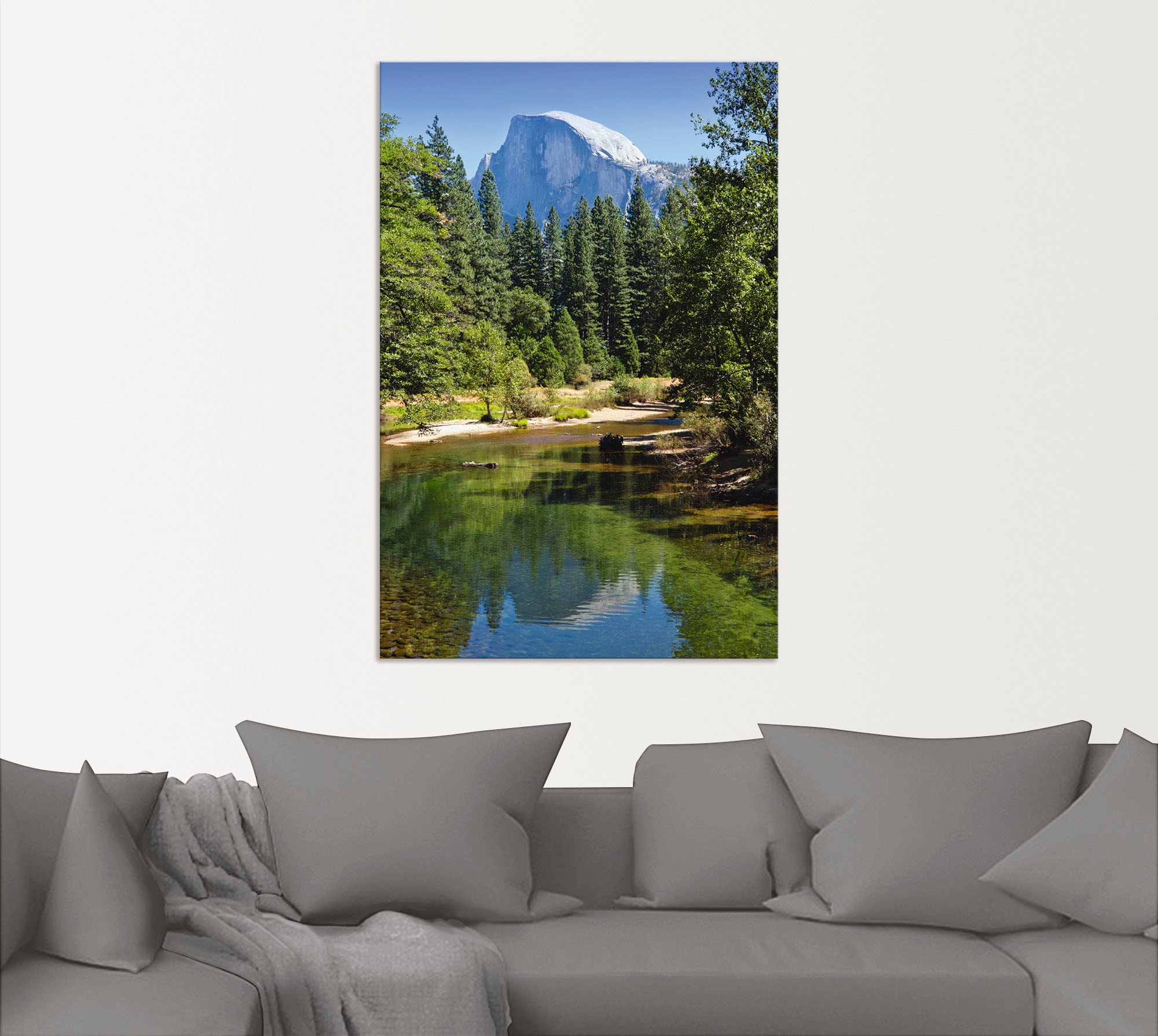 Artland Wandbild »Yosemite Valley Half Dome River of Mercy«, Gewässer, (1 St.), als Alubild, Outdoorbild, Leinwandbild, Poster in verschied. Grössen