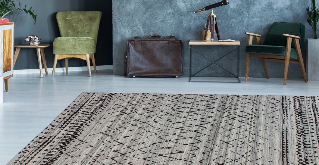 Image of calo-deluxe Teppich "Roxy 130" rechteckig 6 mm Höhe Flachgewebe, Wohnzimmer