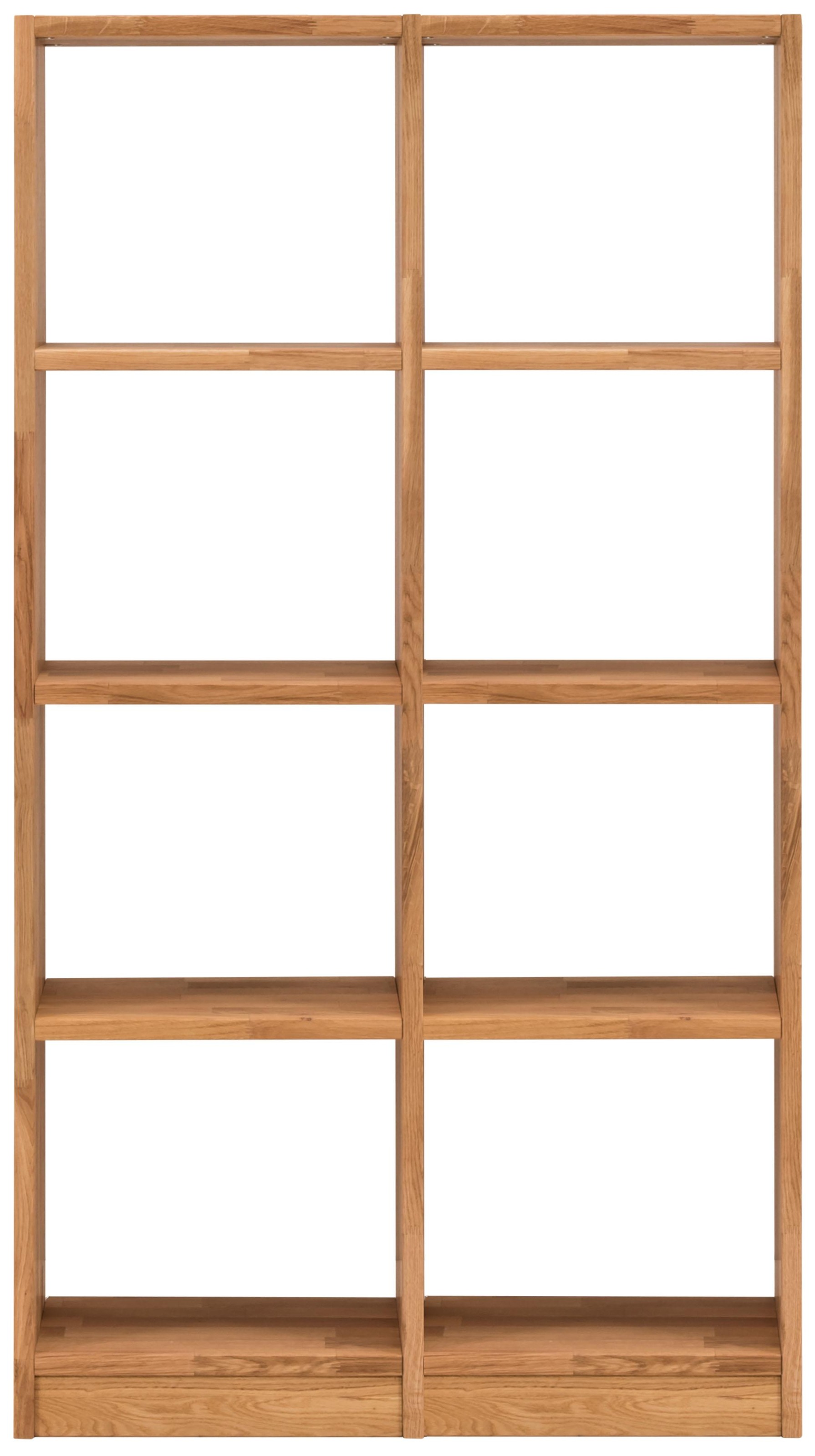 Image of Premium collection by Home affaire Regalelement »Ecko«, aus schönem massivem Wildeichenholz, Breite 91,5 cm, mit 8 Fächern bei Ackermann Versand Schweiz