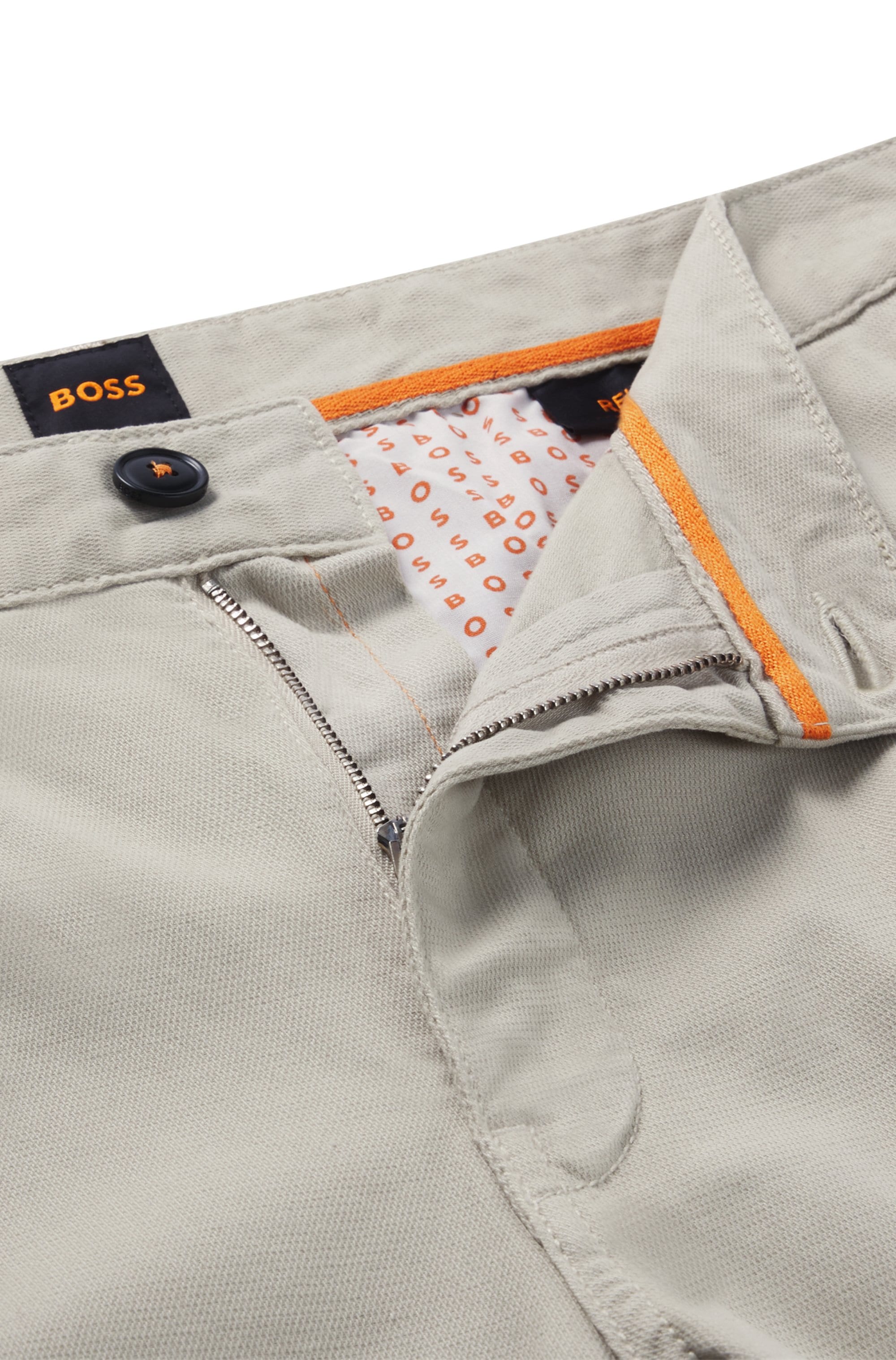 BOSS ORANGE Chinohose »Chino-Pleated«, mit Markenlogo