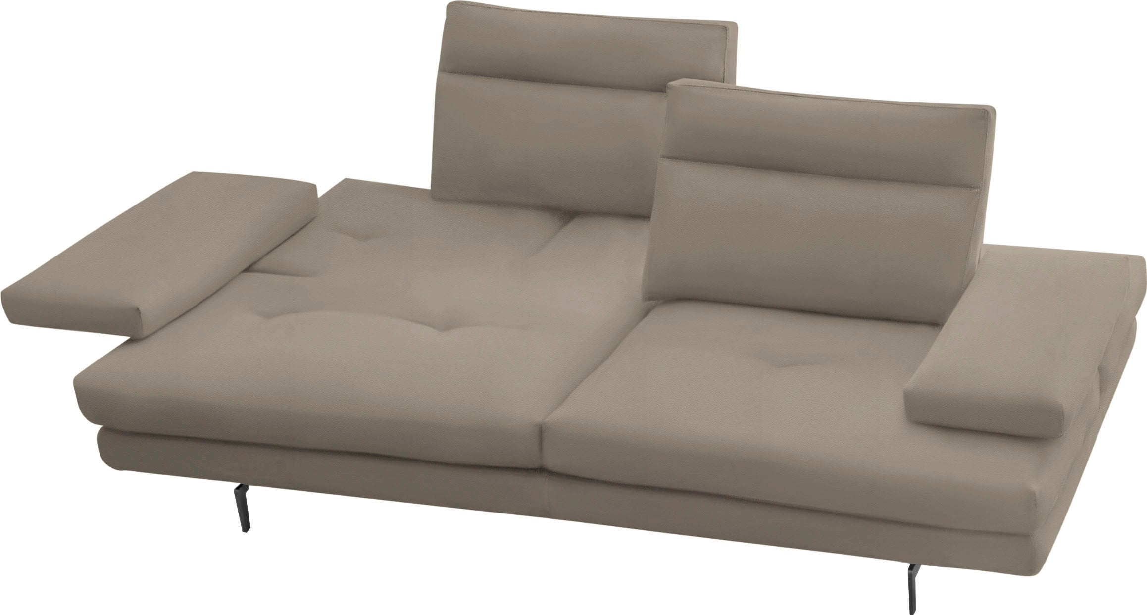 CALIA ITALIA 3,5-Sitzer »Toby Wing, italienisches Designsofa, super bequem, Megasofa«, inkl. Sitztiefenverstellung und Armteilfunktion, Füsse in Schwarz matt