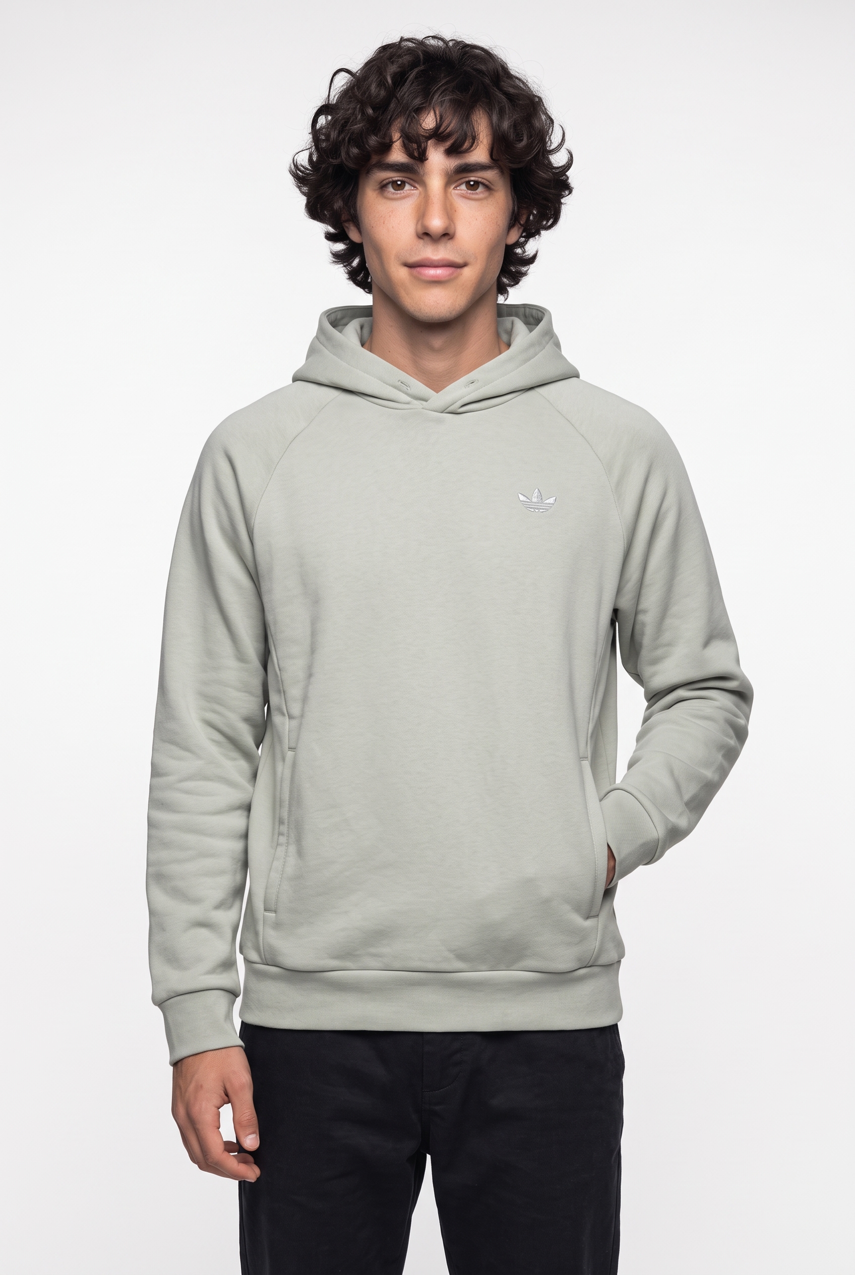 Image of adidas Originals Kapuzensweatshirt "TREFOIL ESSENTIALS SPACER HOODIE", mit Kapuze, ohne Verschluss, mit angesetzten Bündchen