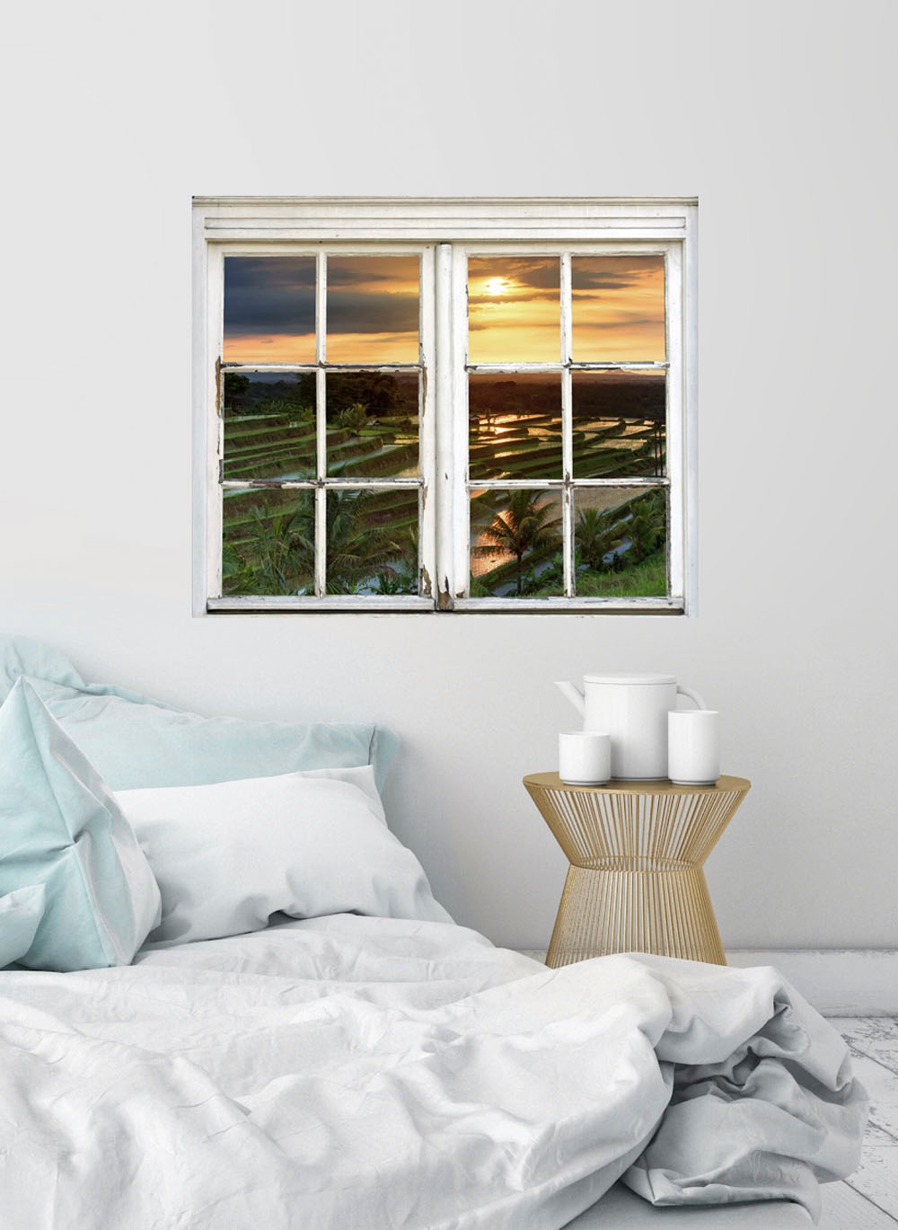 Image of queence Wandsticker "Plantage" Wandsticker, Wandbild, selbstklebend, 3D, Fenster
