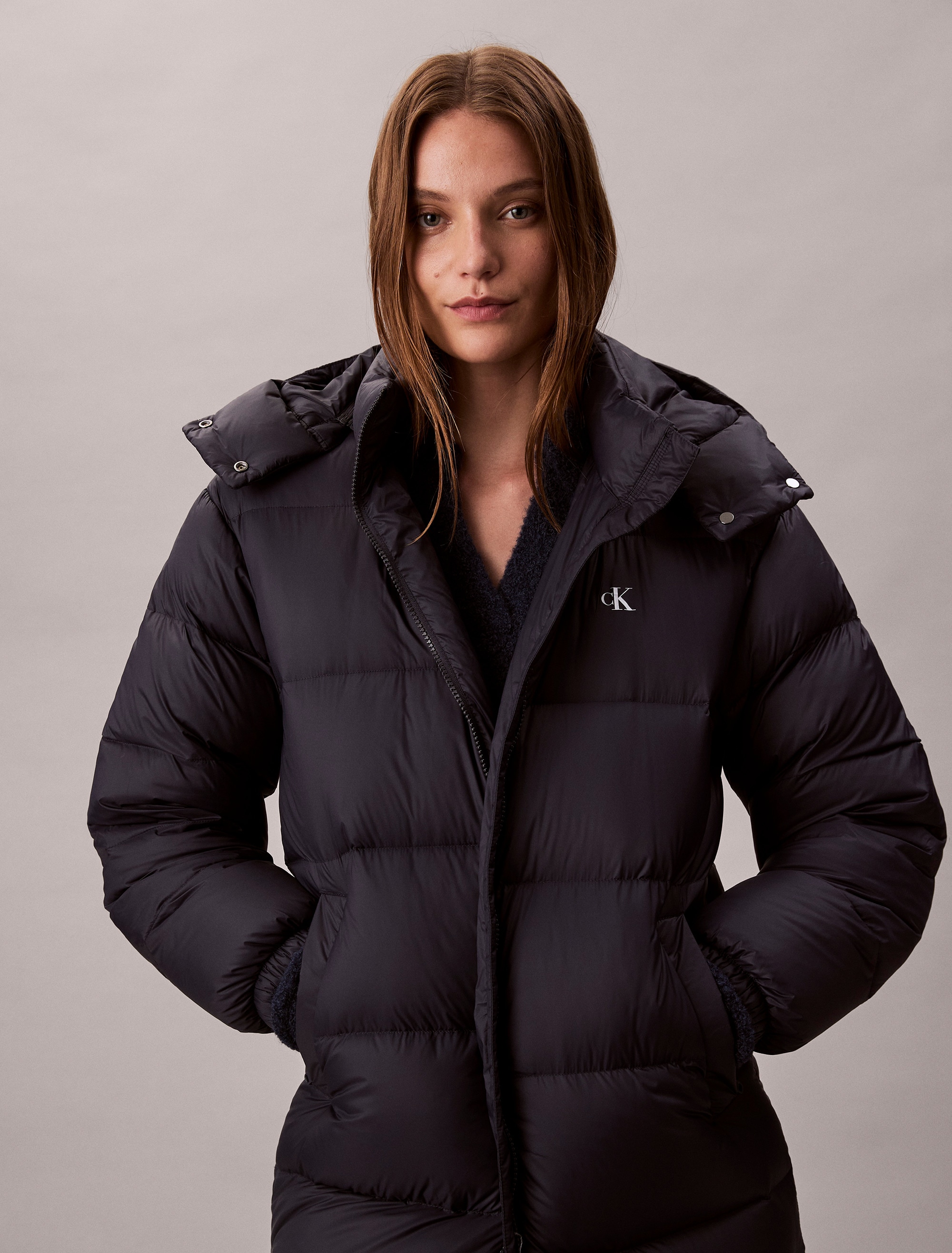 Image of Calvin Klein Jeans Steppmantel "ESSENTIAL MIDWEIGHT LONG PUFFER" Mit Rundhalsausschnitt, regular fit