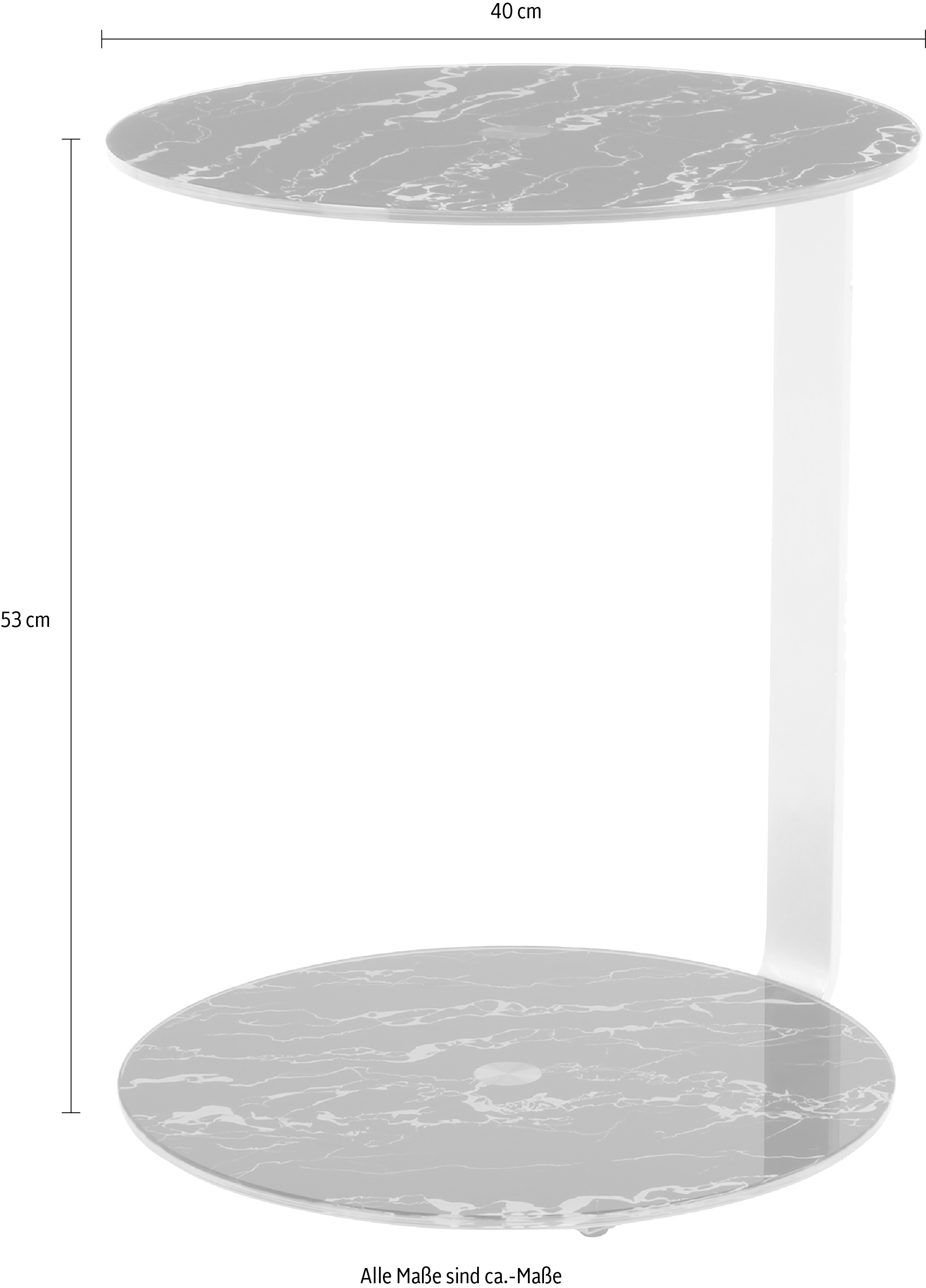 Kayoom Beistelltisch »Quentin 525, Sofa-Beistelltisch,mit Metallgestell«, (1 St.), Gestellfuss auch als Ablage, elegante Form und Farbvarianten