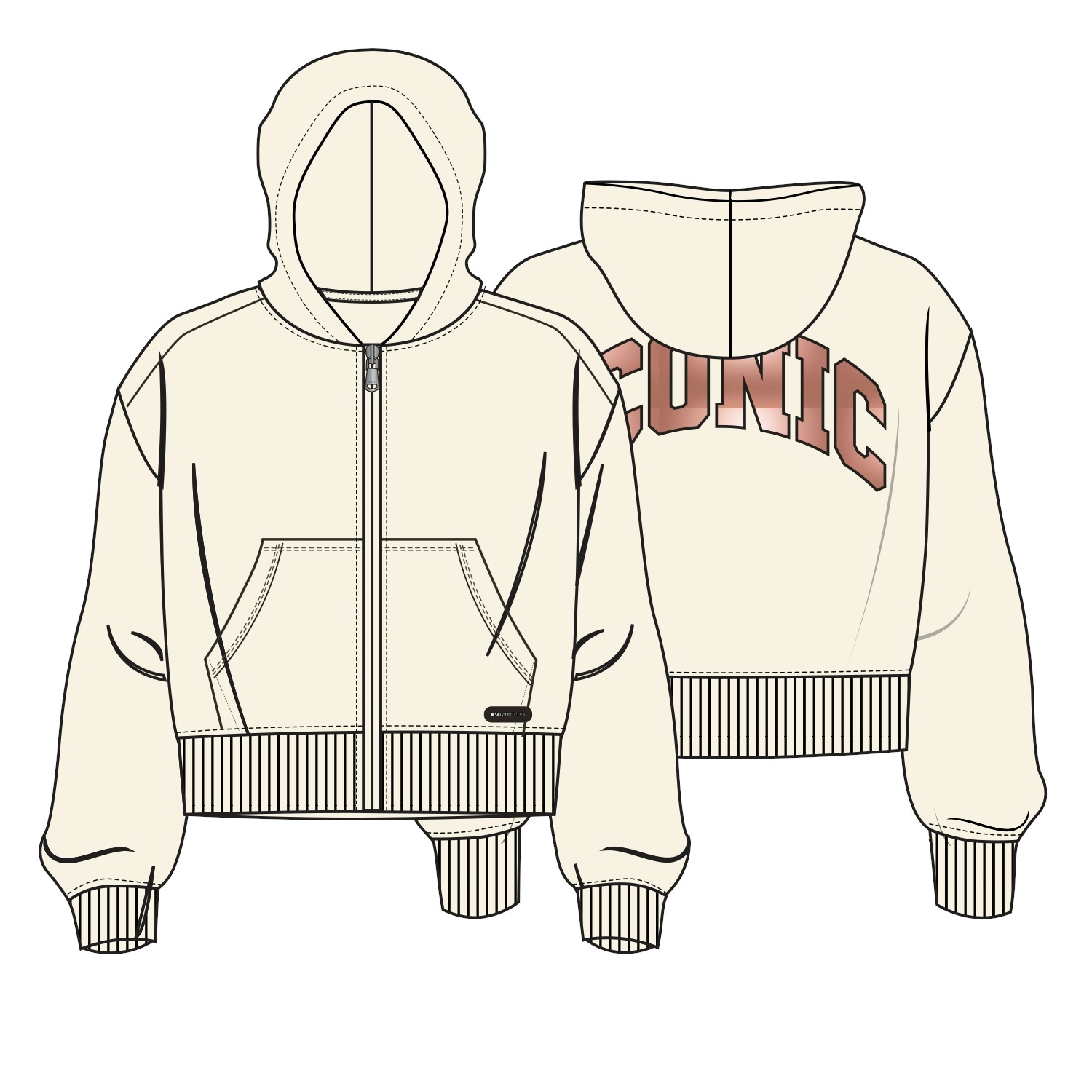 Vingino Kapuzensweatjacke »Nimra« mit Rückenprint und Kapuze, Baumwolle