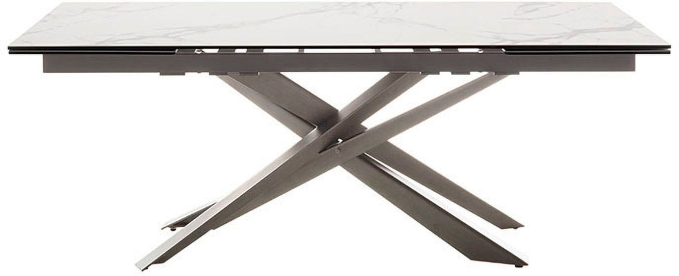 Image of MCA furniture Esstisch "TESERO Auszugtisch 200-300 cm" Einzelstück, Keramik,Edelstahl,Marmor-Optik,ausziehbar,belastbar 100kg,10-12 Pers.