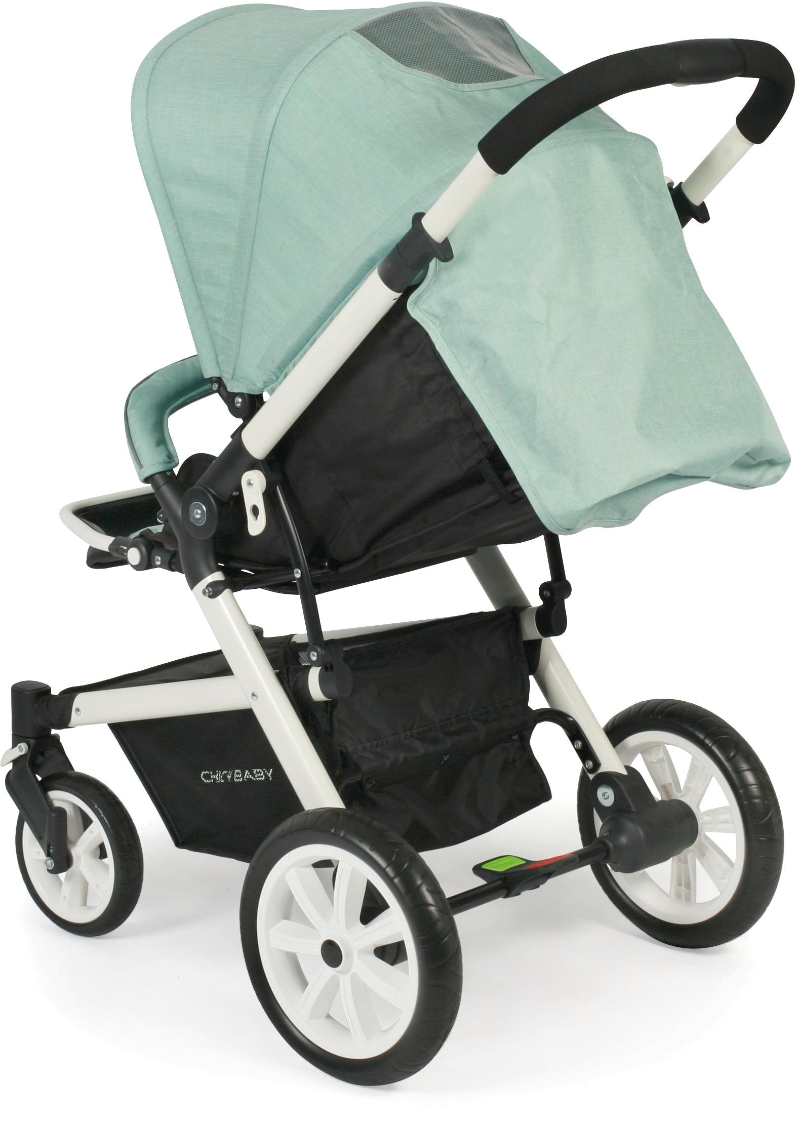 CHIC4BABY Sport-Kinderwagen »Boomer, mint«, mit schwenk- und feststellbaren Vorderrädern