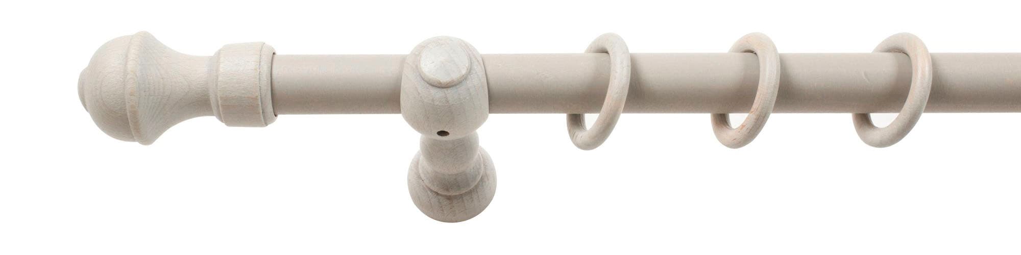 SN DECO GROUP Tringle à rideaux »Ares« 1 läufig-läufig Fixmass 28 mm, Holz, verschiedene Längen und Farben, Komplettset