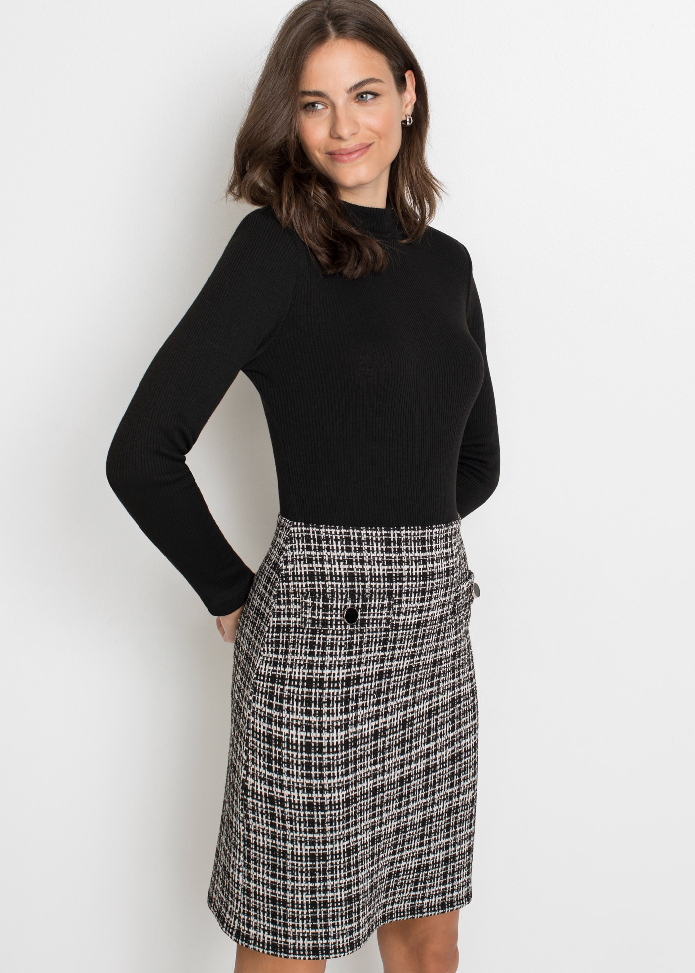 Image of bonprix Minikleid 1 tlg. für Frühling und Sommer, mit langem Arm, schmale Passform