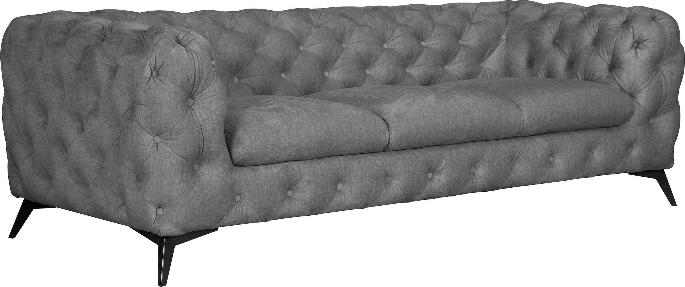 Leonique Chesterfield-Sofa »Glynis«, aufwändige Knopfheftung, moderne Chesterfield Optik, Fussfarbe wählbar