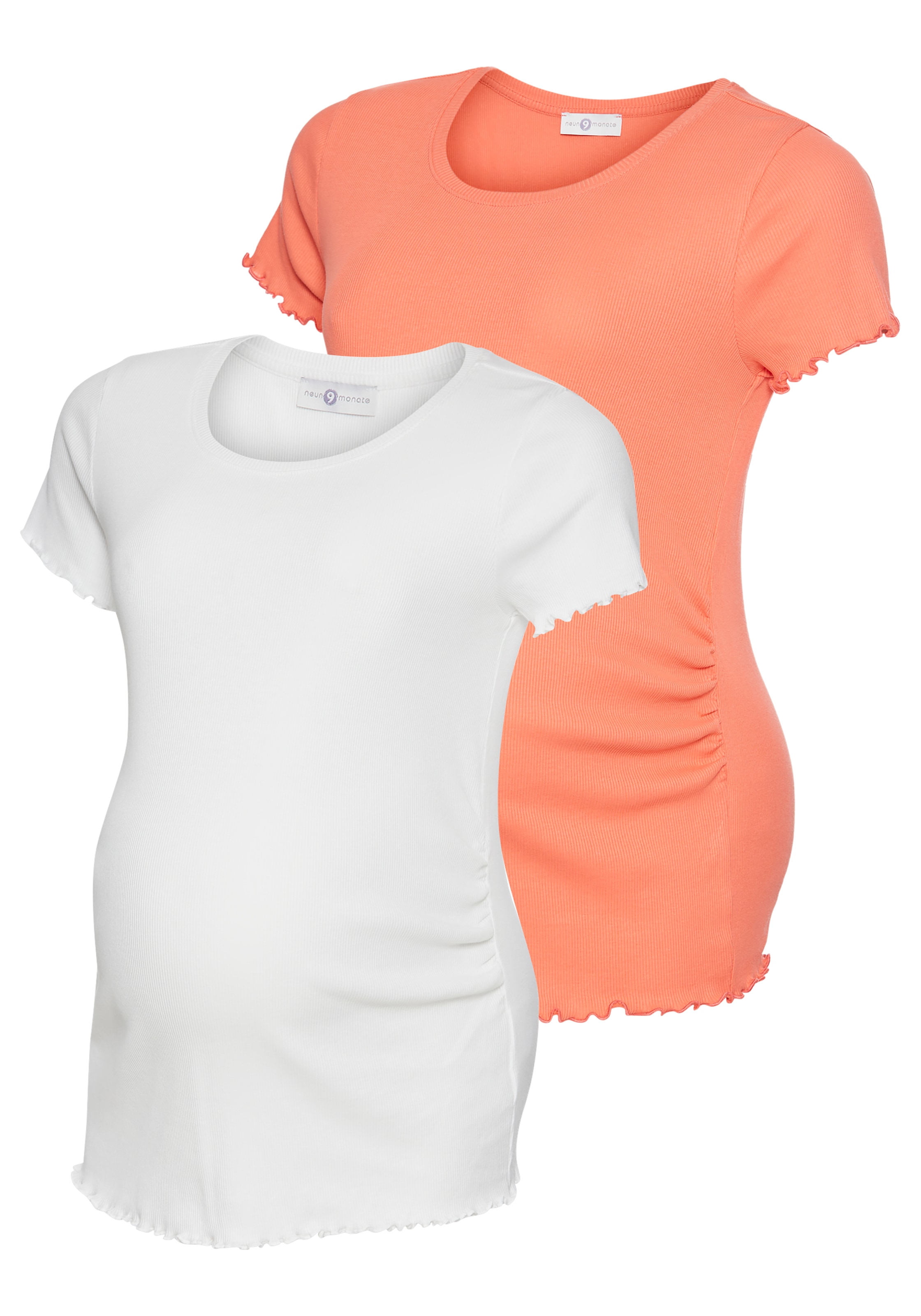 Image of Neun Monate Umstandsshirt "2er Pack Schwangerschafts-Shirts" Packung, 2, 2 Stk. T-Shirts für Schwangerschaft und danach