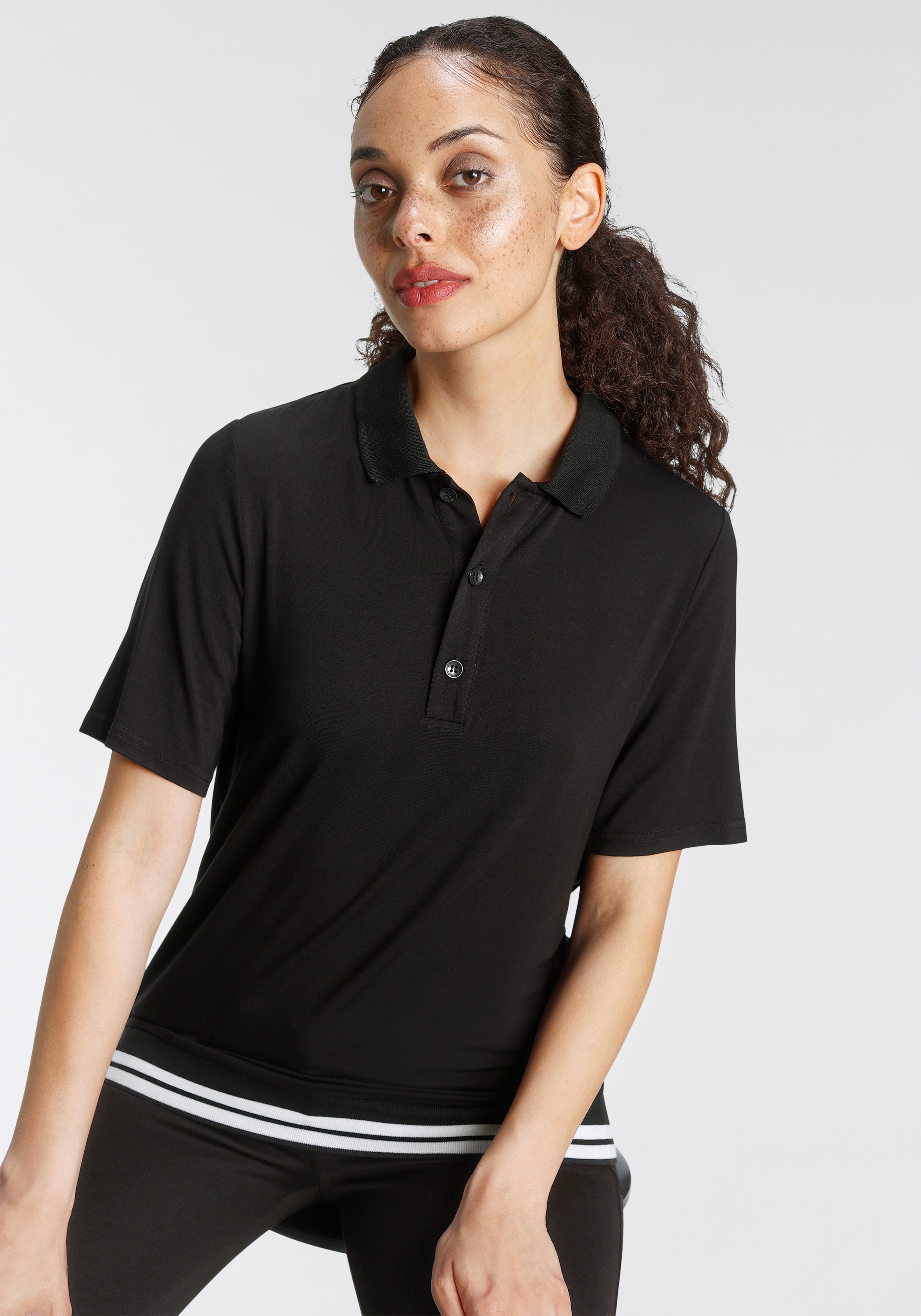 Image of Bruno Banani Poloshirt, Streifenbündchen NEUE KOLLEKTION bei Ackermann Versand Schweiz