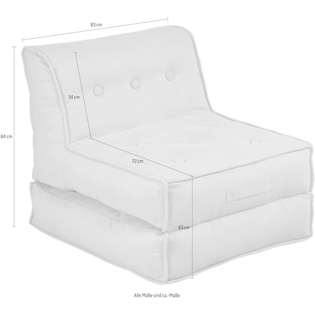 INOSIGN Sessel »Pia«, Loungesessel in 2 Grössen, mit Schlaffunktion und Pouf -Funktion. maintenant