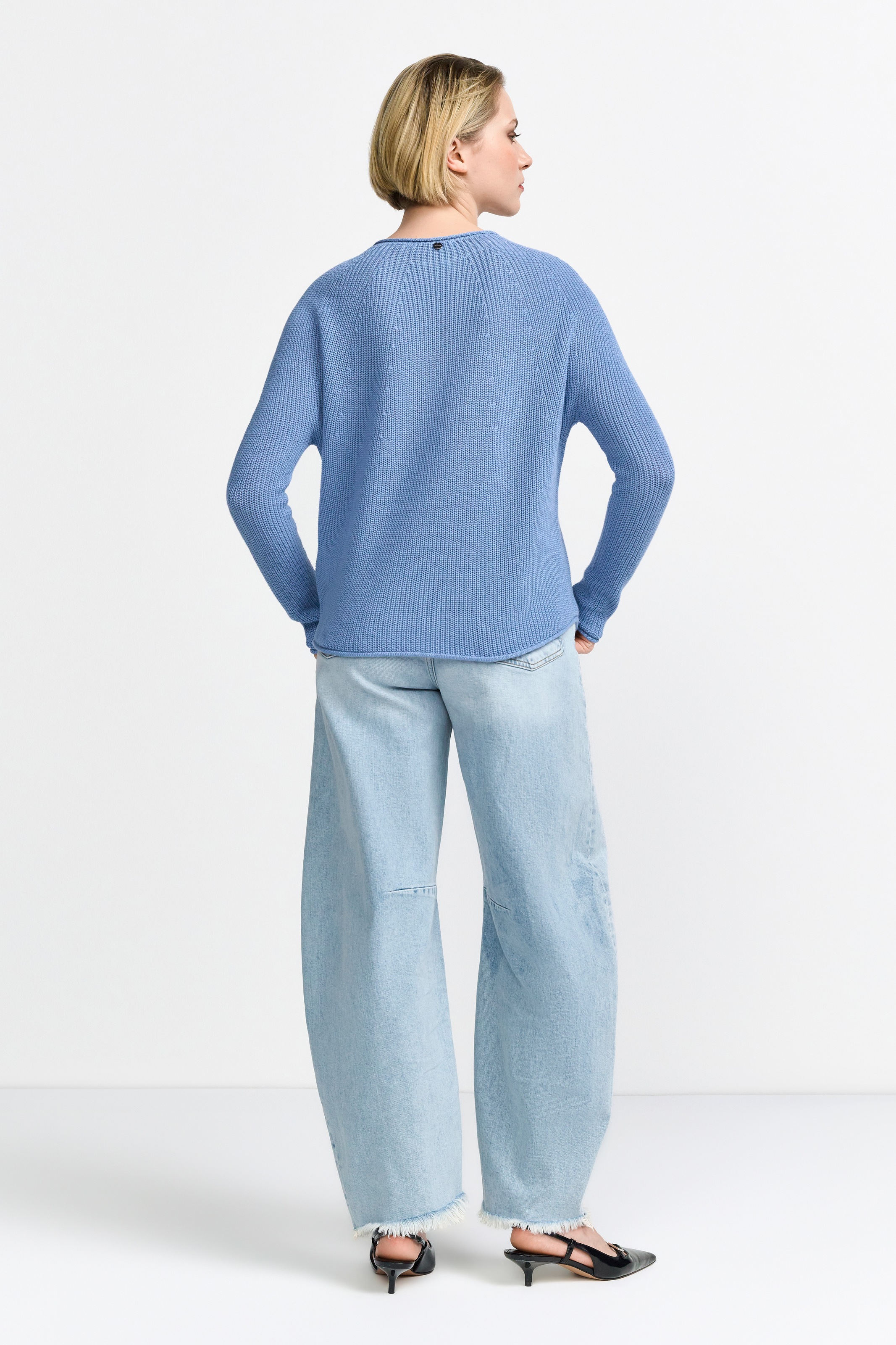 RICHROYAL Rundhalspullover Mit Rundhalsausschnitt