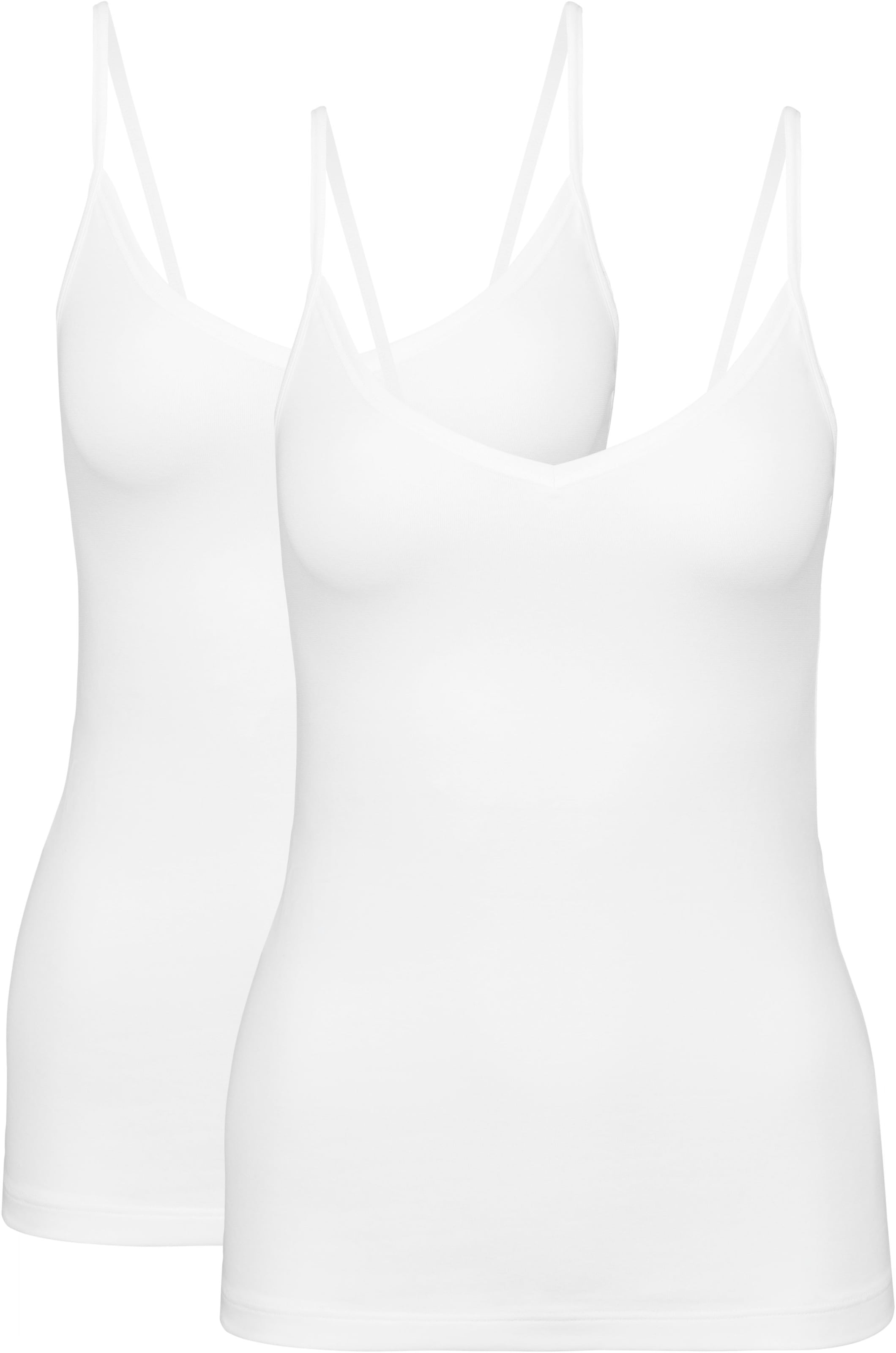 Image of CALIDA Spaghettitop "Benefit Women" 2er Pack, V-Ausschnitt, Single Jersey Qualität, elastisch, bequem, Basic