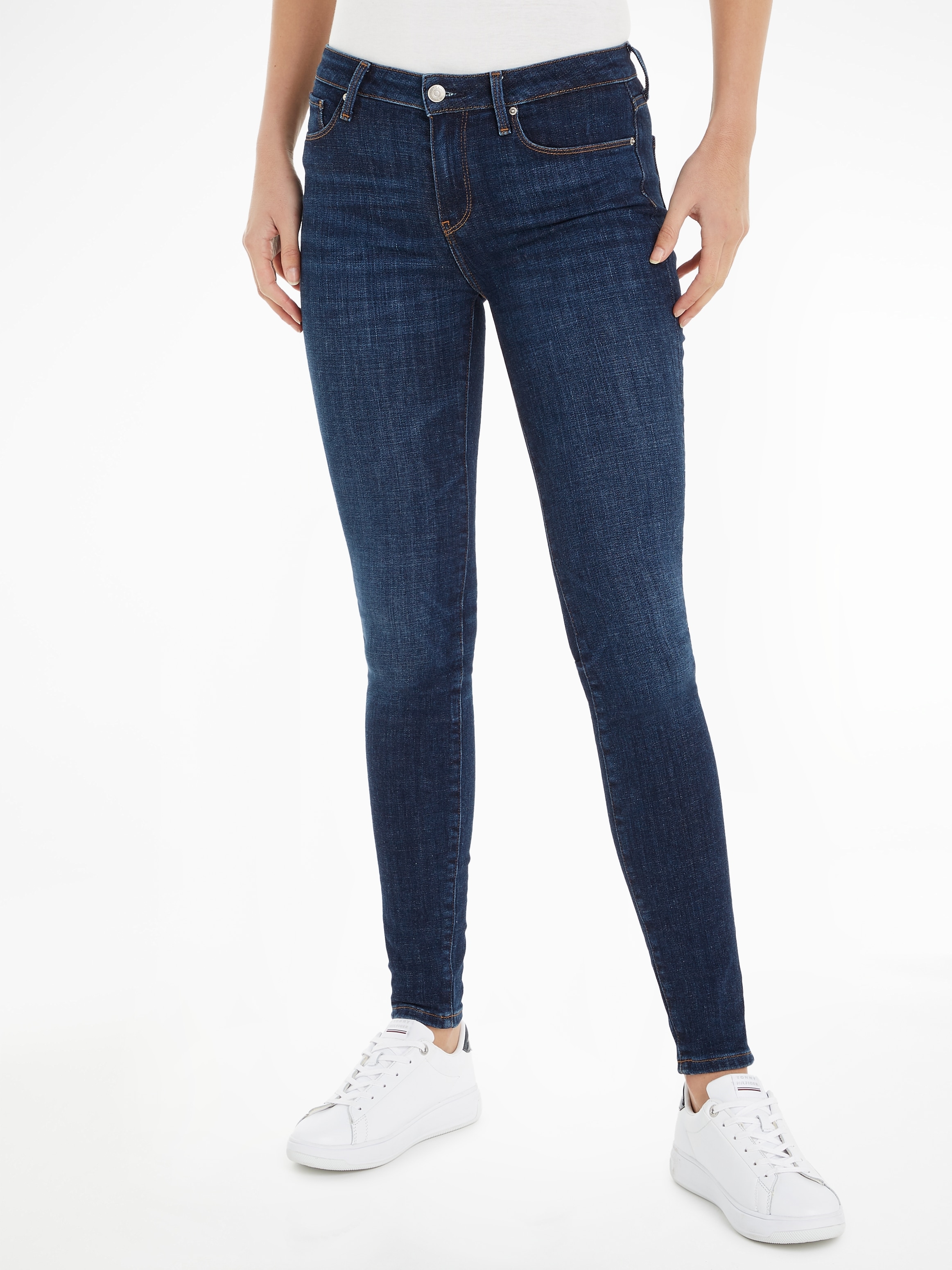 ♕ Tommy Hilfiger Skinny-fit-Jeans GYA«, versandkostenfrei Design im COMO auf SKINNY FLEX RW »TH zeitgemässen