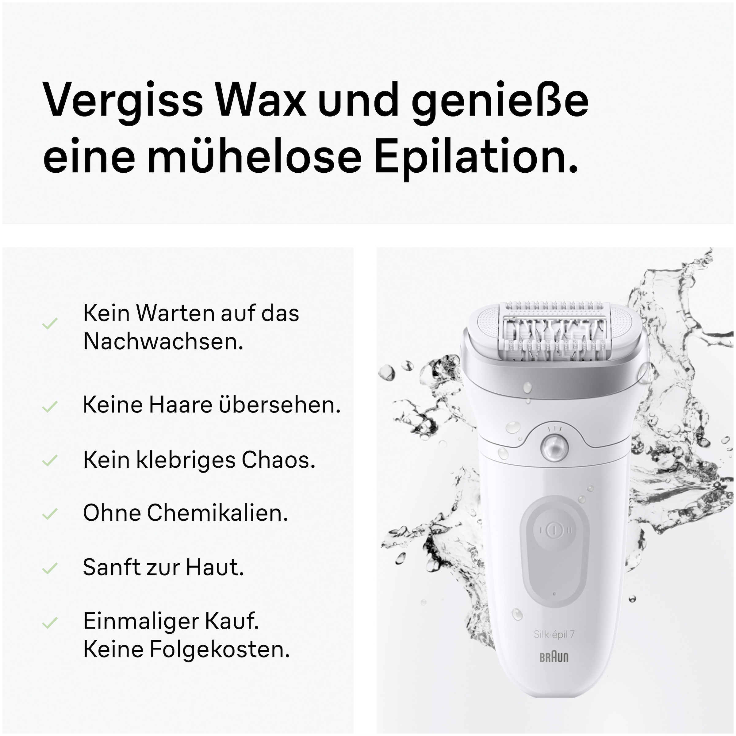 Braun Épilateur »Silk-épil 7 SE7-041« Wet & Dry, breiter Kopf, inklusive Rasieraufsatz und Trimmeraufsatz
