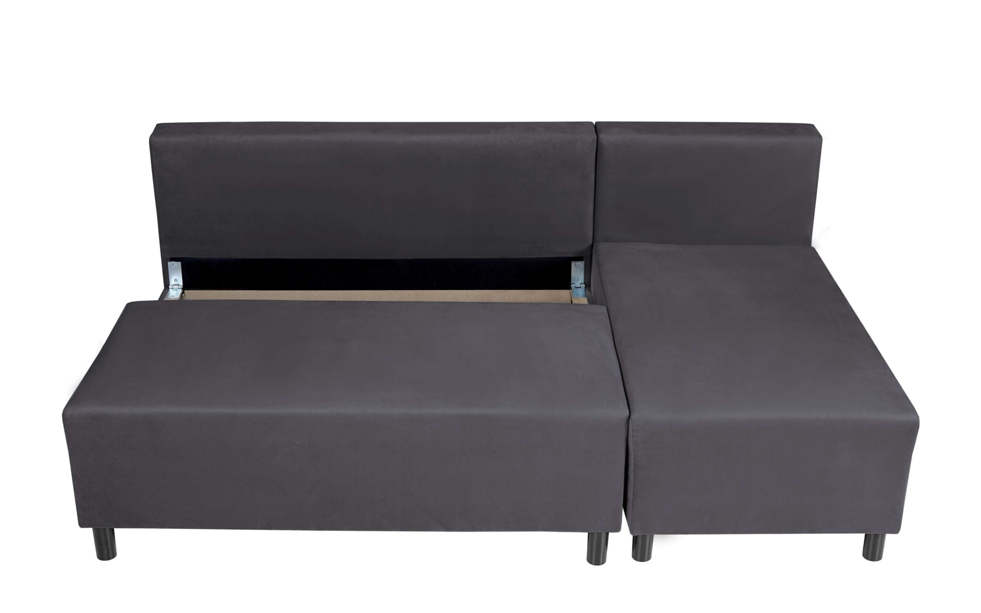 INOSIGN Ecksofa »IWALANI, Schlafsofa mit Bettkasten, Recamiere beidseitig montierbar« L-Form, B/T/H 199/135/83 cm, Struktur weich & Velvet
