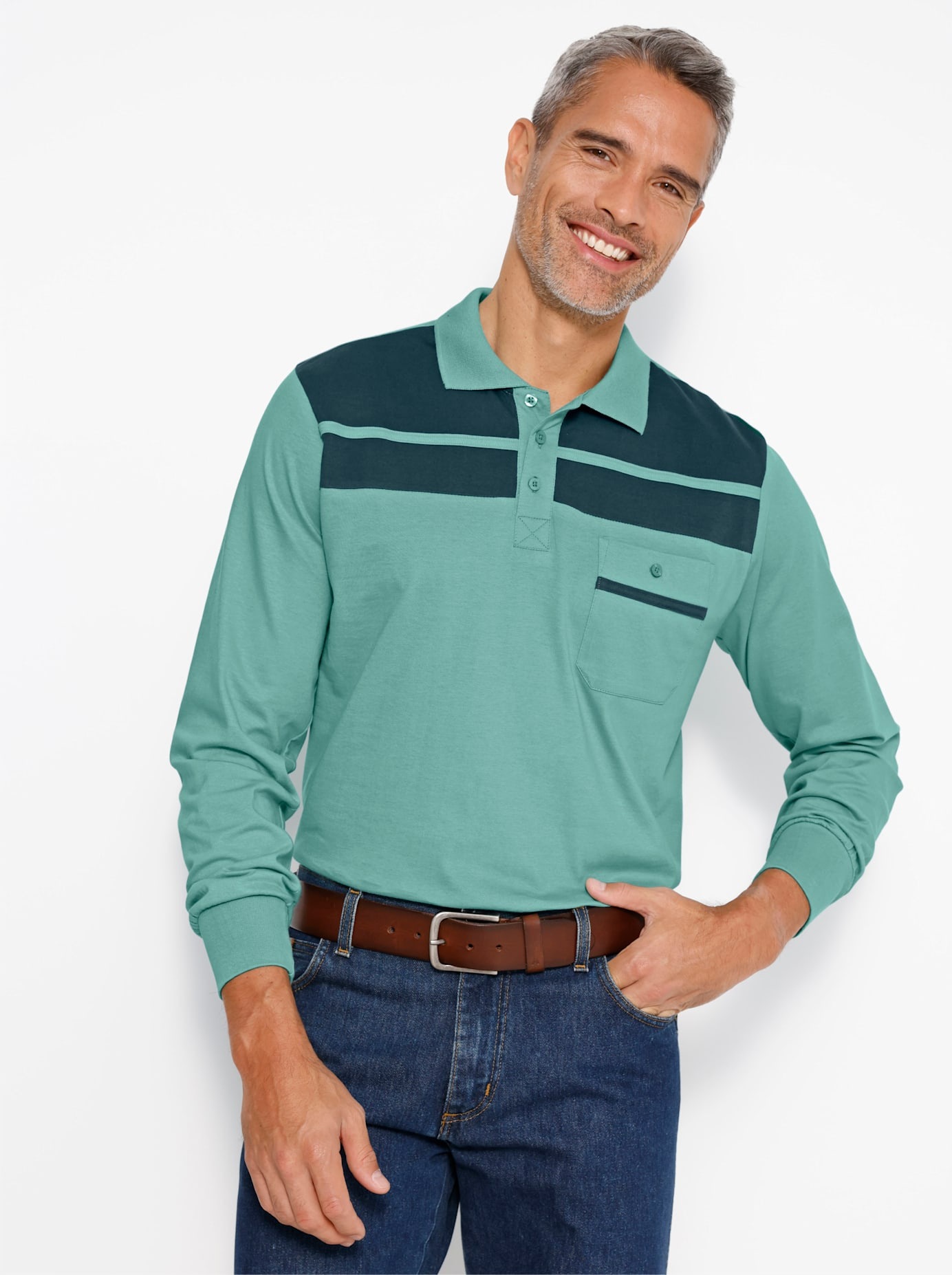 Classic Langarm-Poloshirt "Poloshirt" 1 tlg.