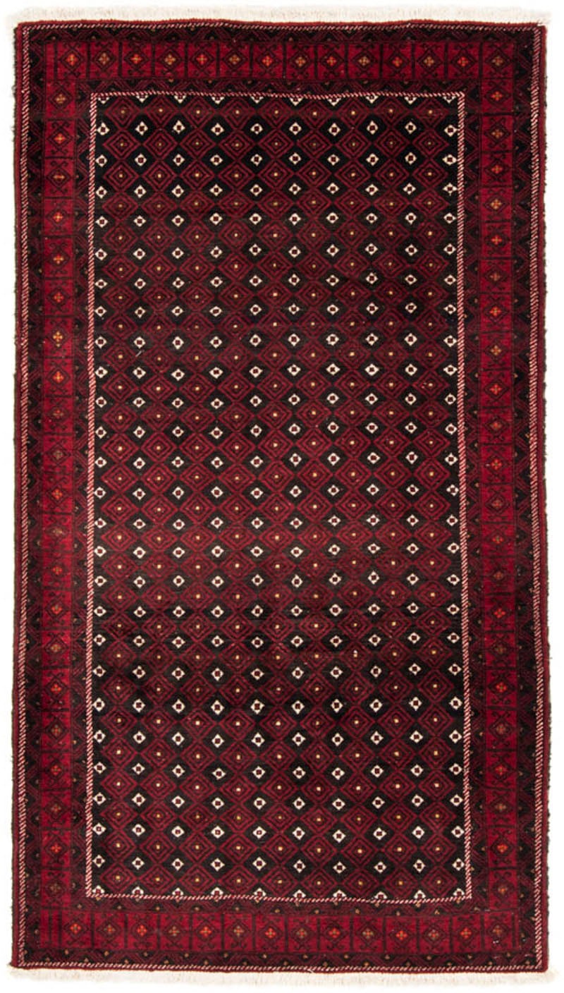Image of morgenland Hochflor-Läufer »Belutsch Durchgemustert Rosso scuro 210 x 114 cm«, rechteckig, 0,8 mm Höhe, Handgeknüpft bei Ackermann Versand Schweiz