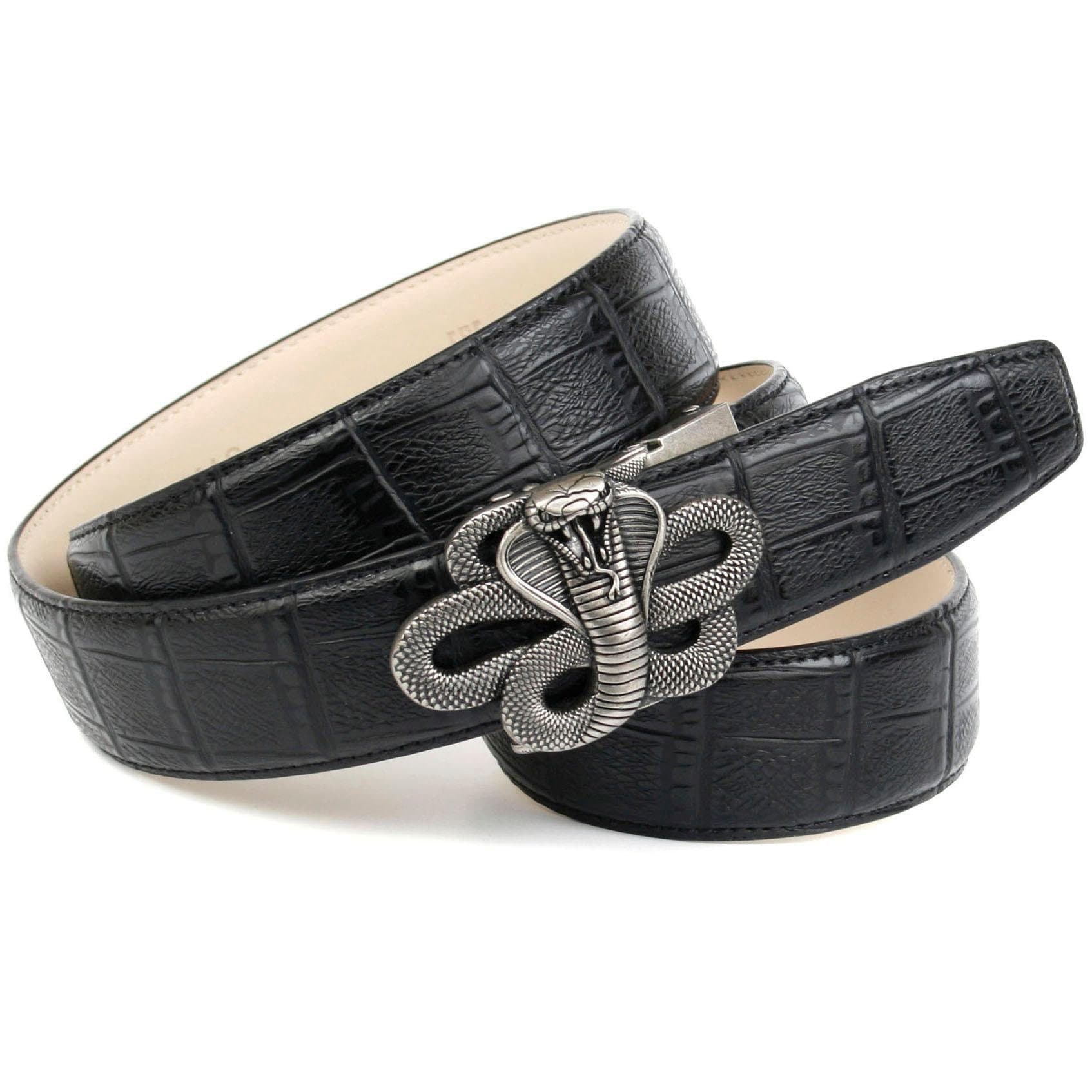 Image of Anthoni Crown Ledergürtel, Schliesse mit Schlangen Motiv bei Ackermann Versand Schweiz